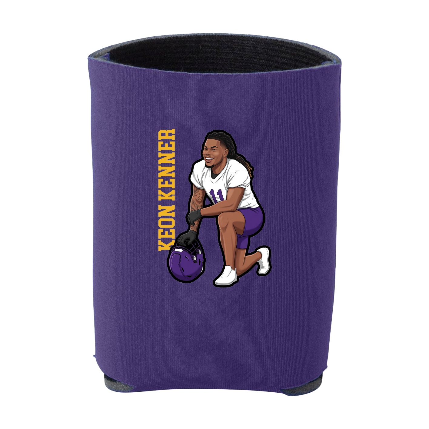 Can Holder — Name Vertical in Purple