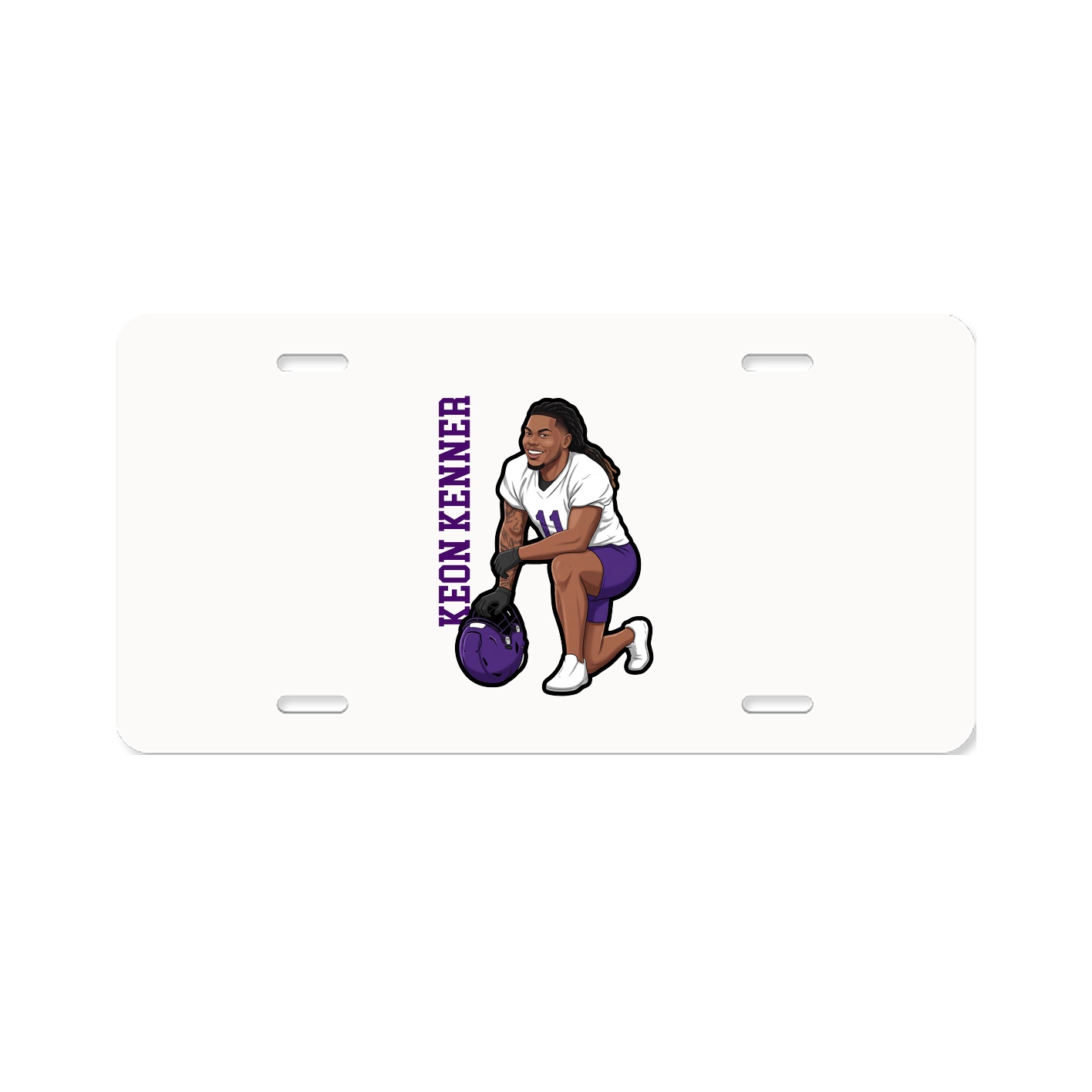 License Plate — Name Vertical in Classic