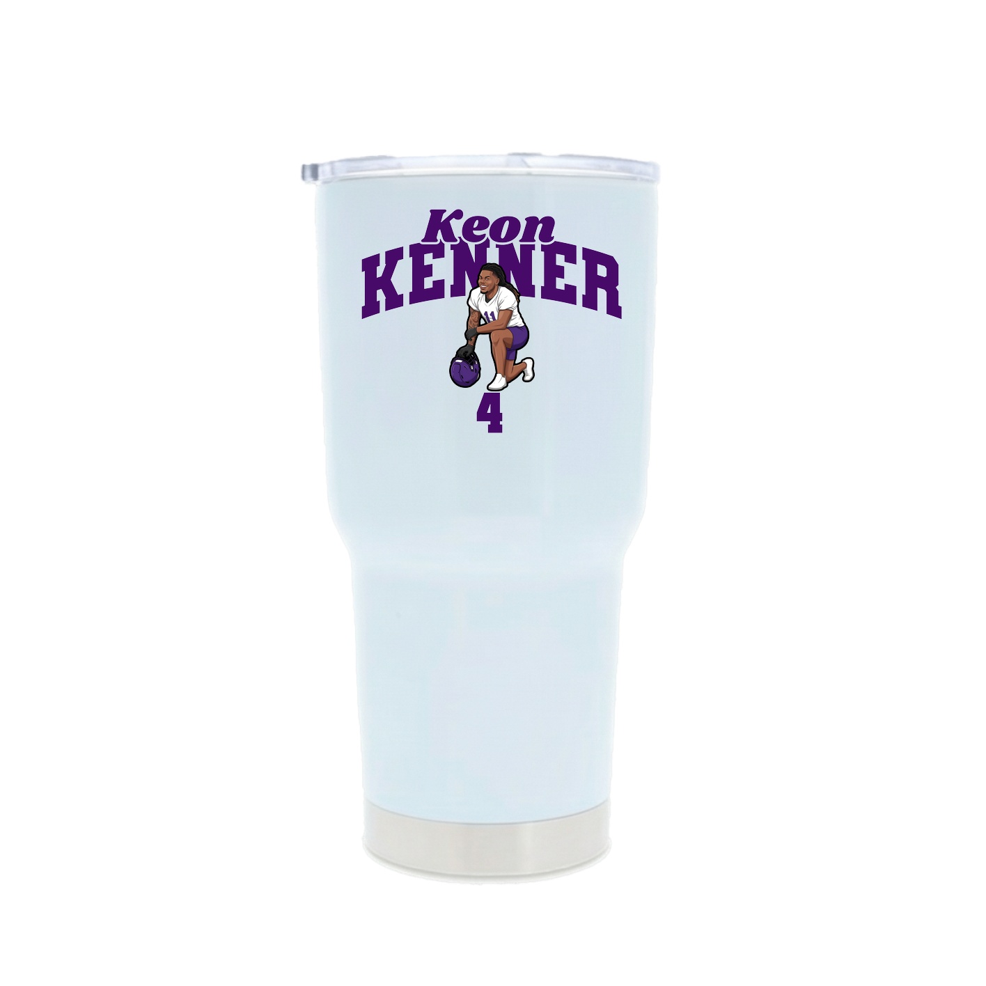 30oz Stainless Steel Tumbler — Signature Arch in White