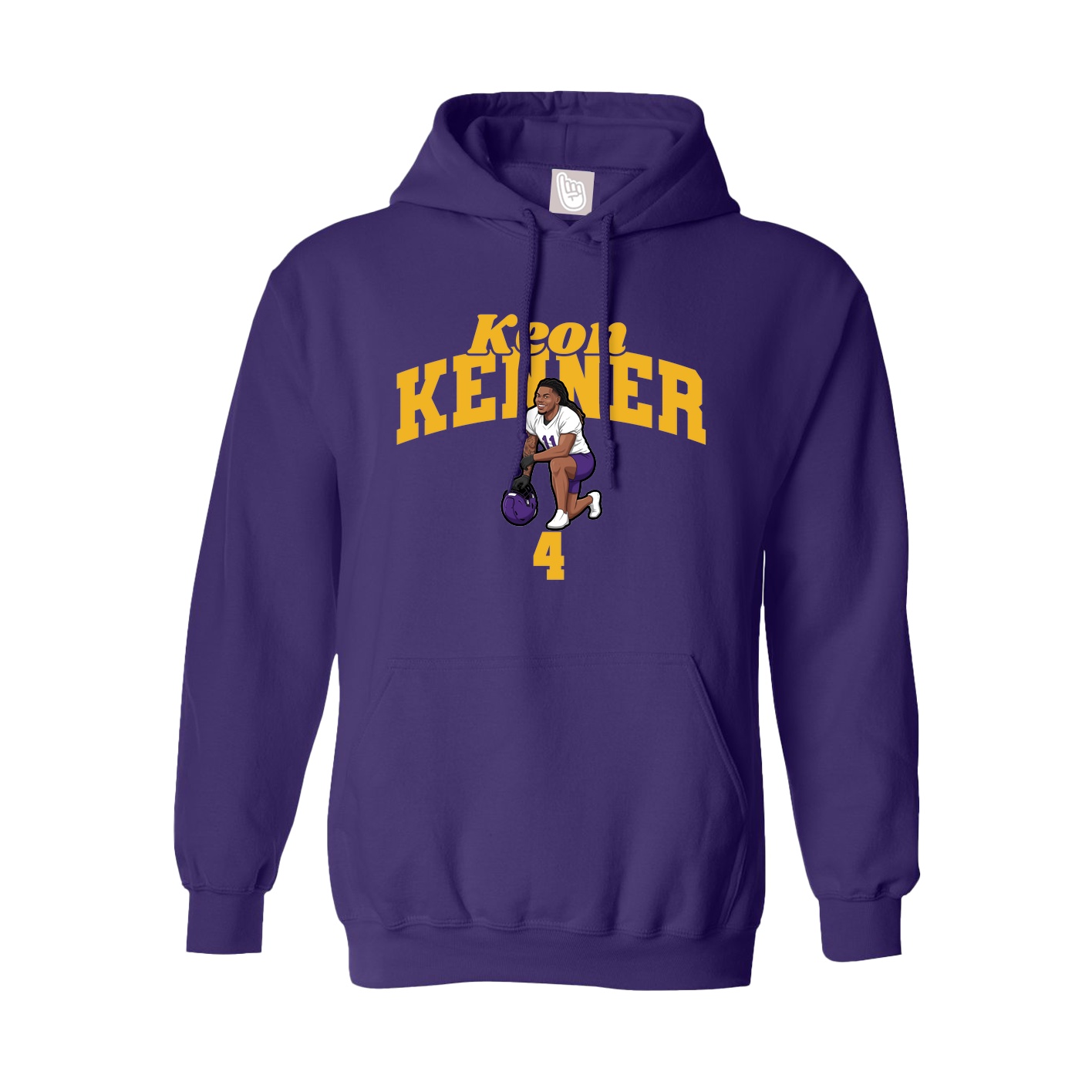 Youth Hoodie — Signature Arch in Purple