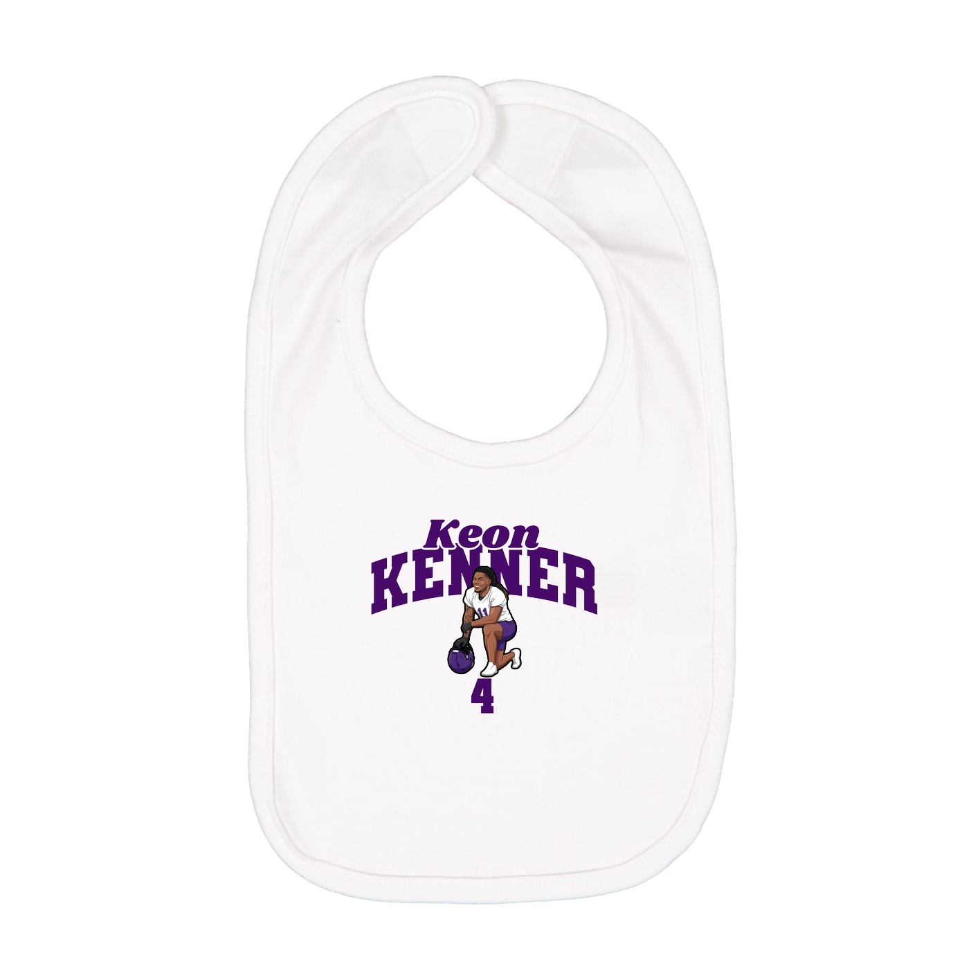 Infant Bib — Signature Arch in White