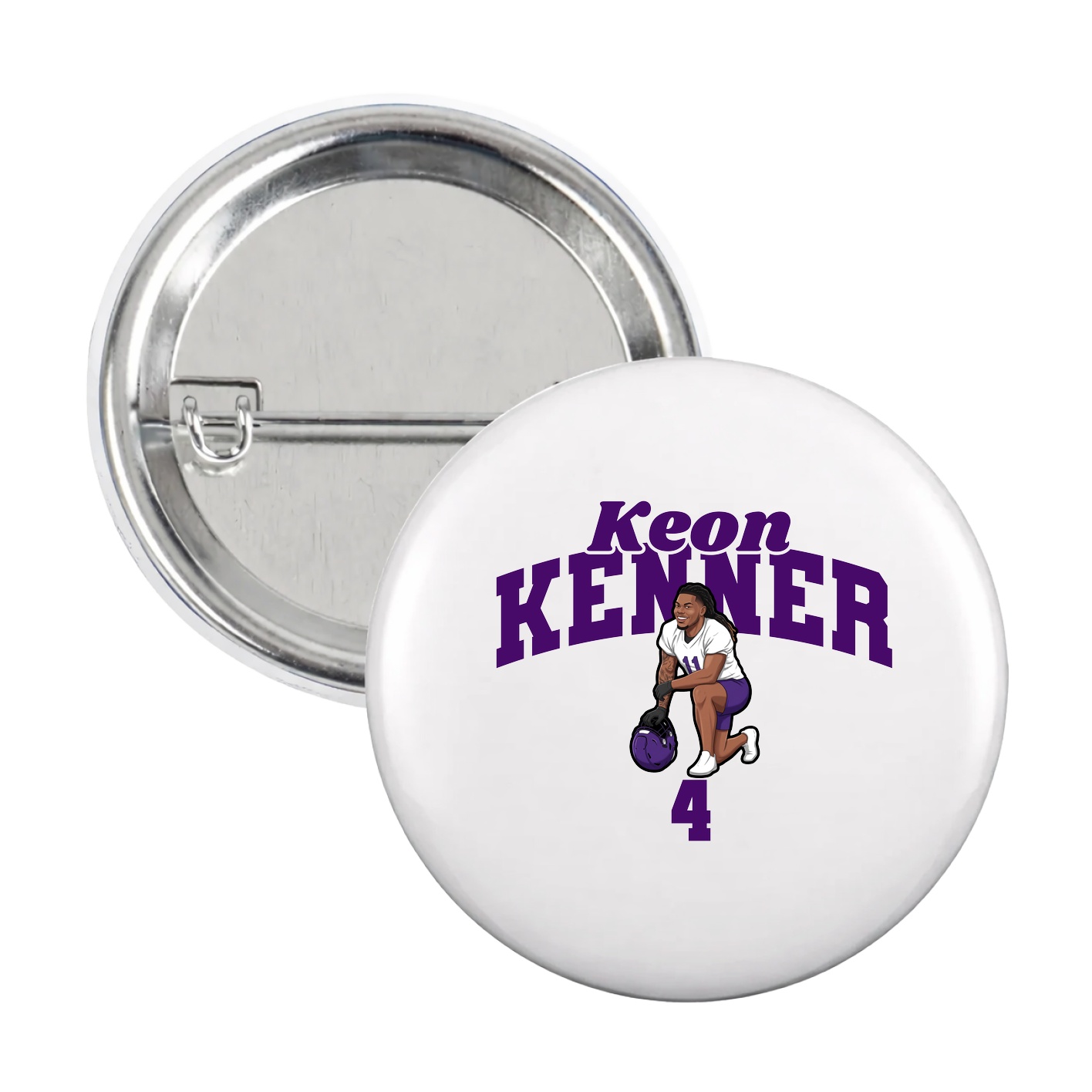 Game Day Button — Signature Arch in White