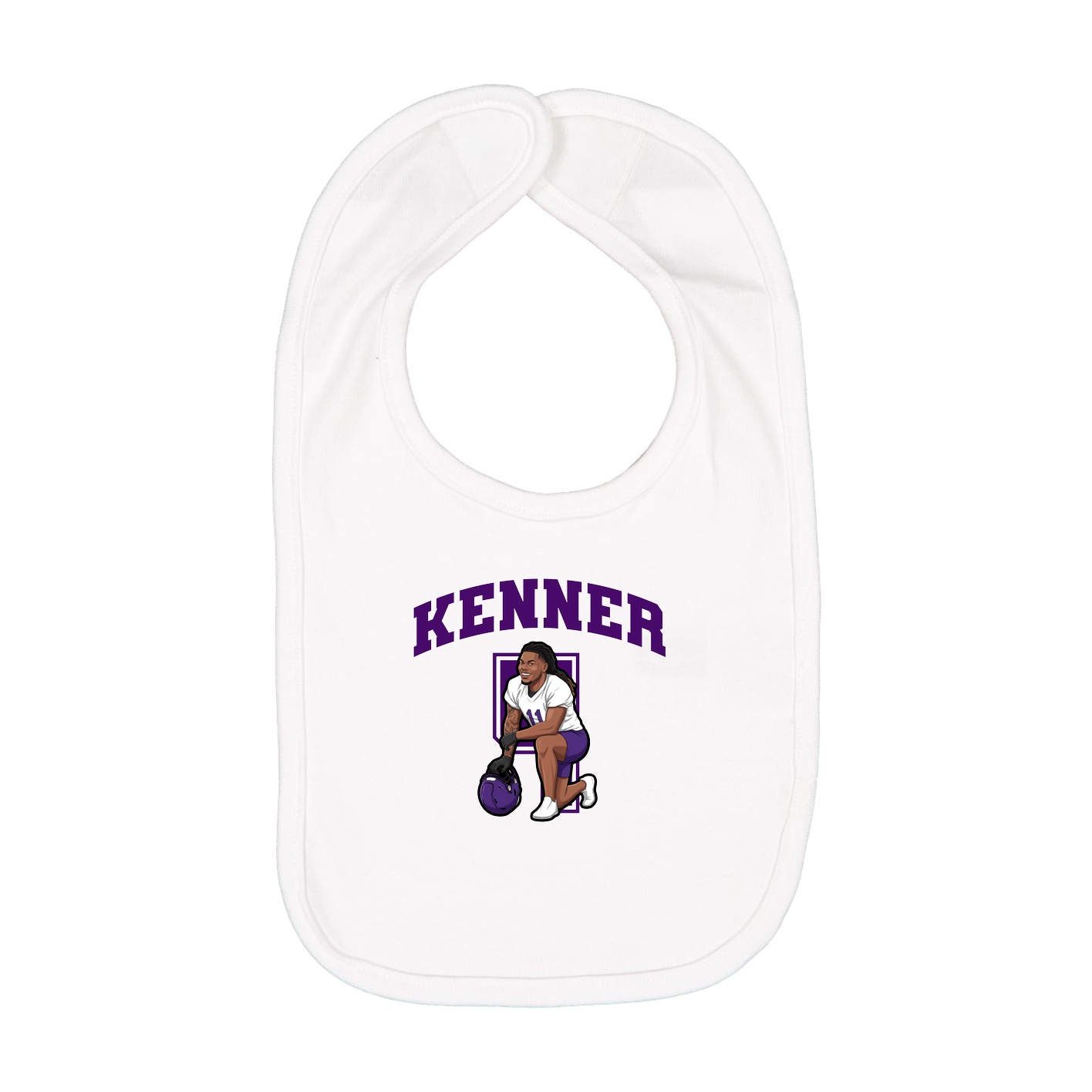 Infant Bib — Number in White