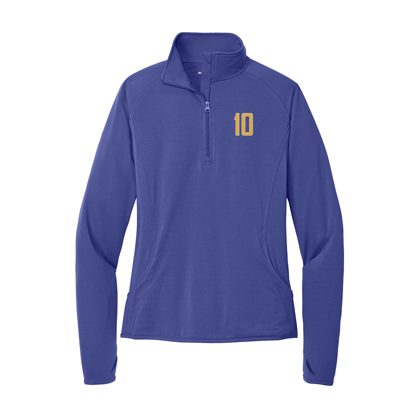 Women's Q-Zip Pullover — Front Shirsy in Purple