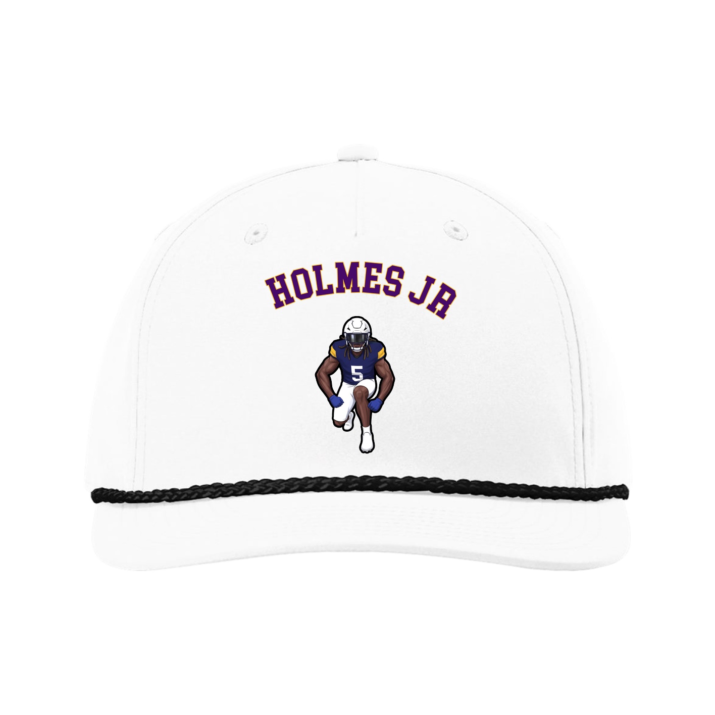 Five-Panel Classic Rope Cap — Shirsey Arch in White
