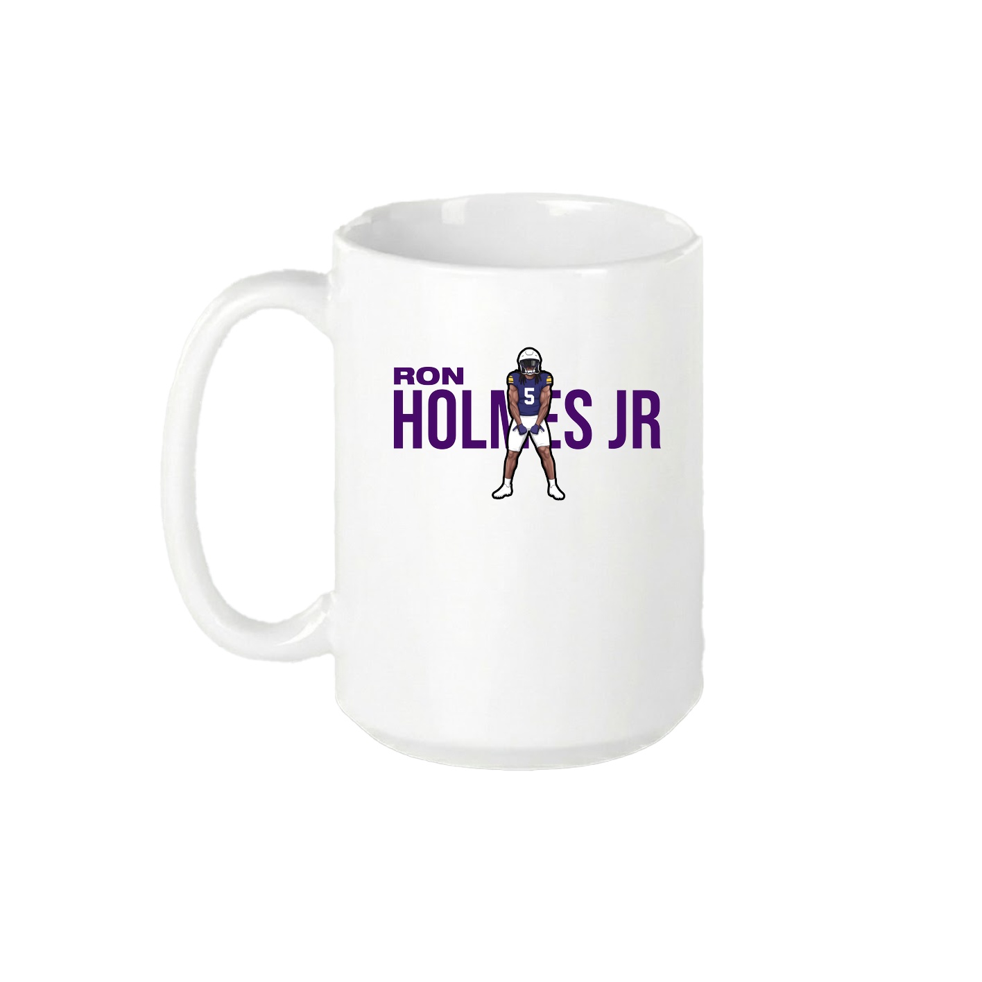15oz Coffee Mug — Player Name in White