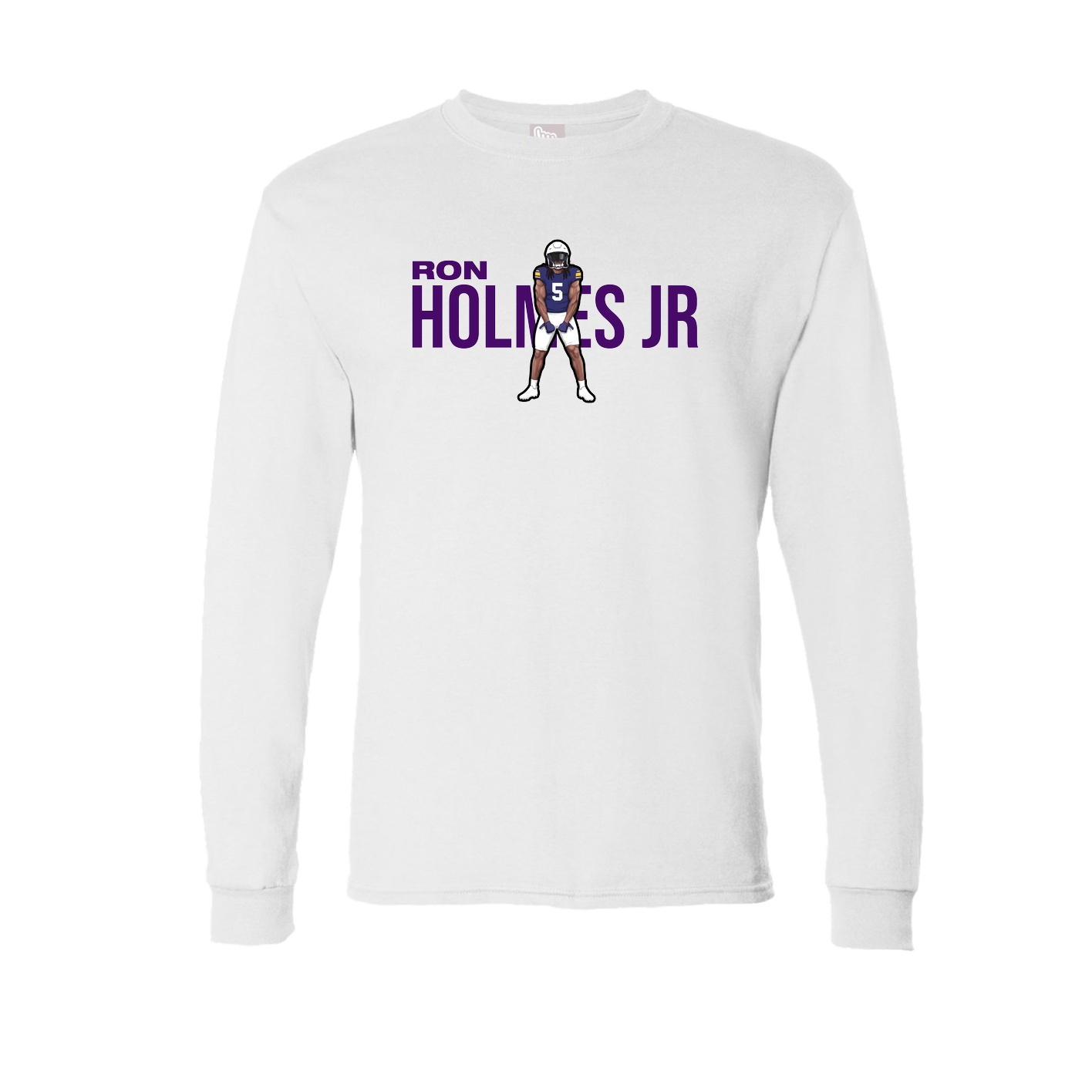 Long Sleeve Tee — Player Name in White
