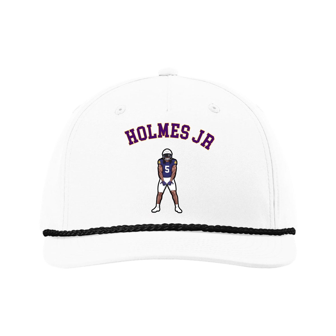 Five-Panel Classic Rope Cap — Shirsey Arch in White