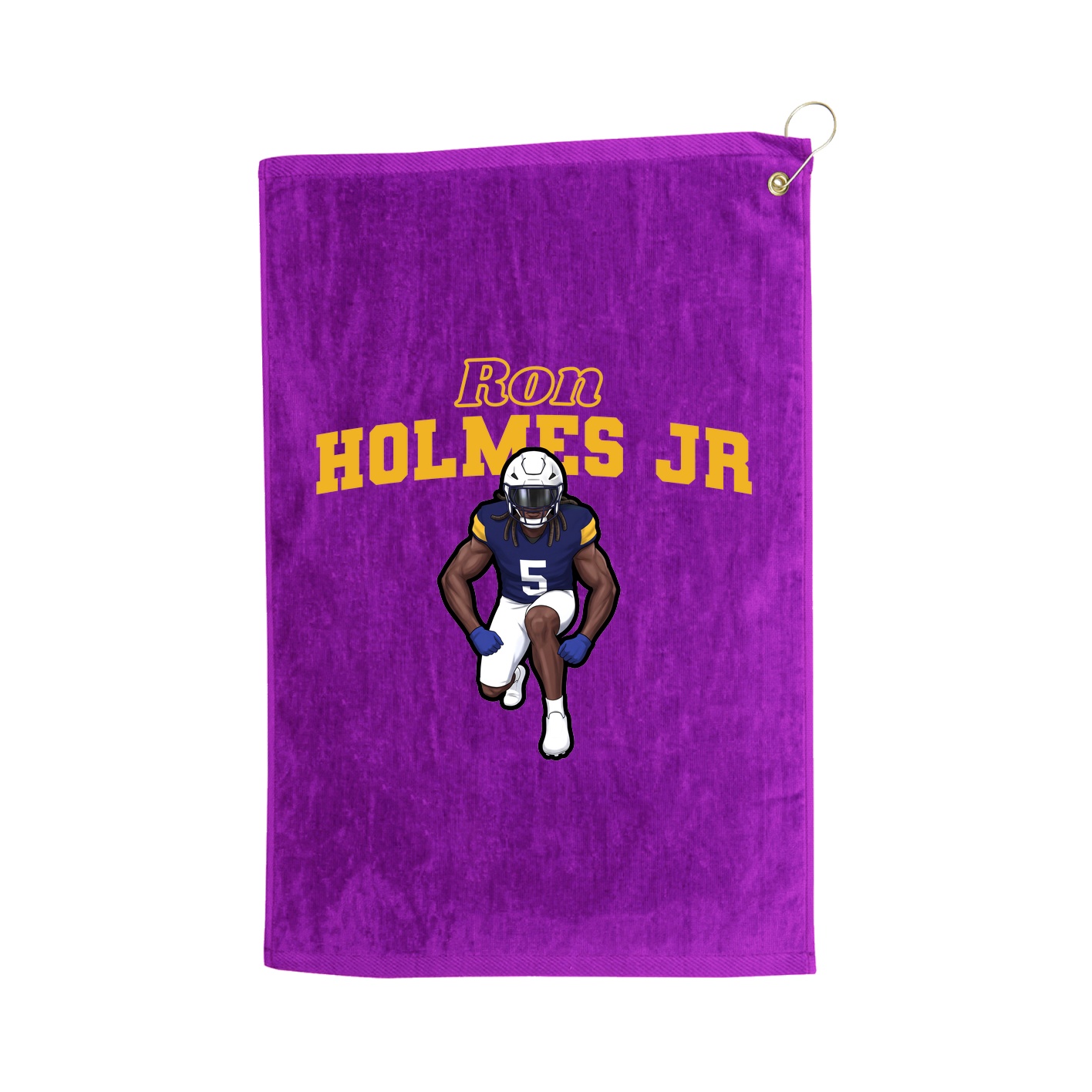 Golf Towel — Name Arch in Purple