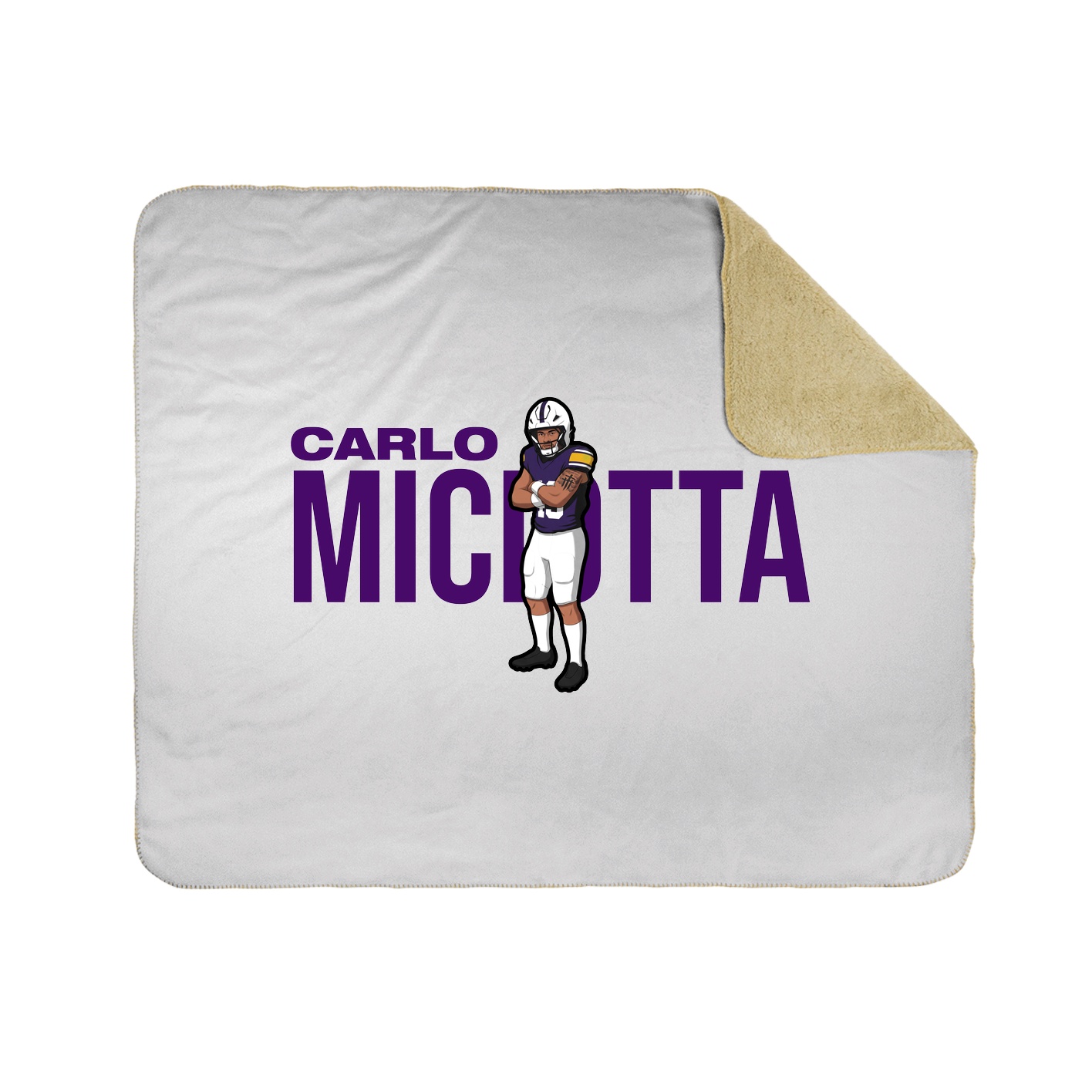 Throw Blanket — Player Name in White