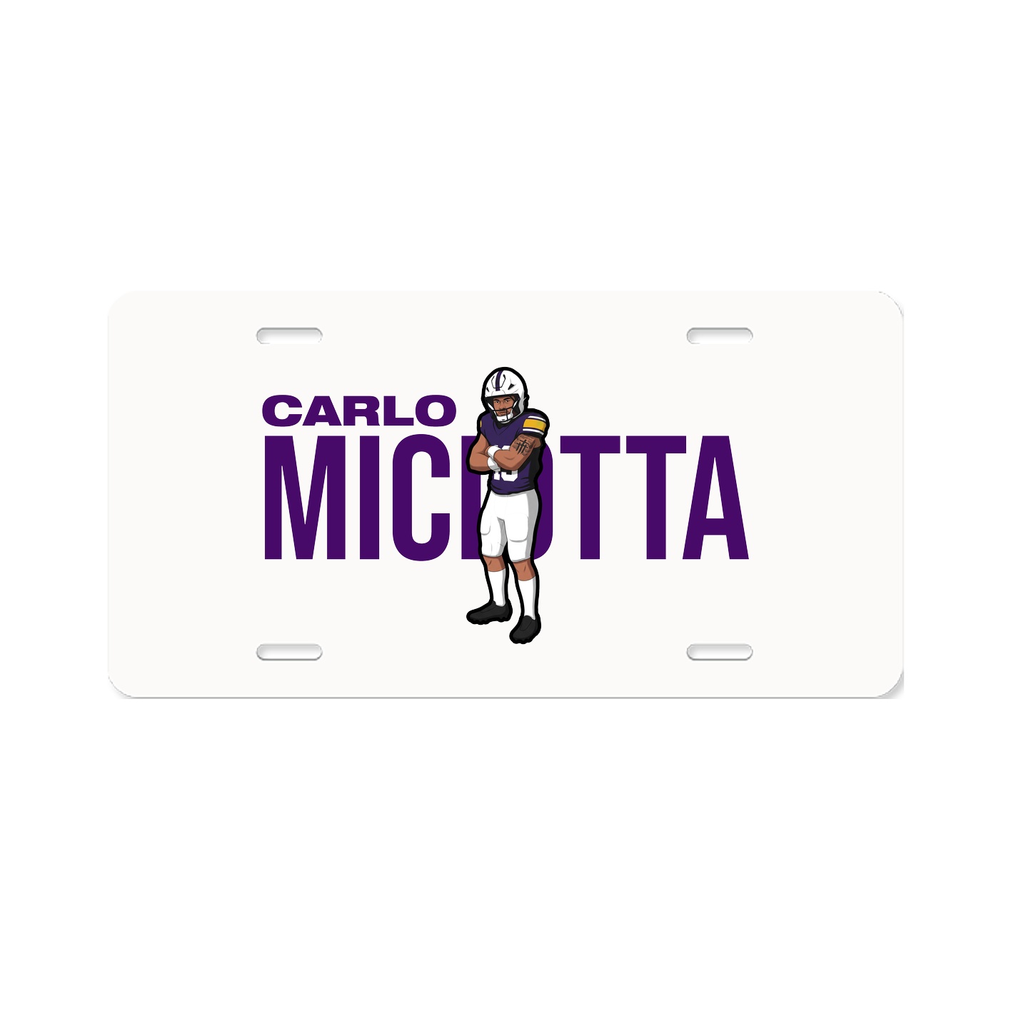 License Plate — Player Name in Classic