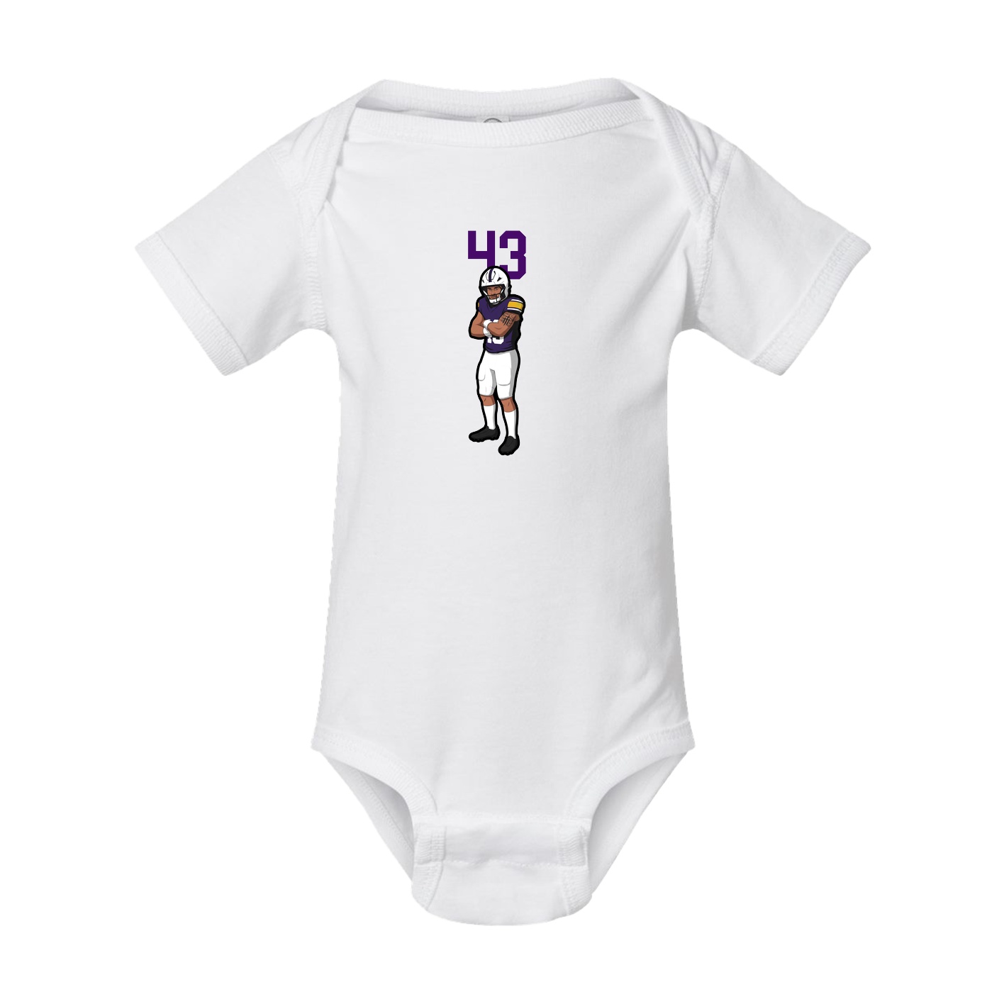 Baby Onesie — Number Top in White