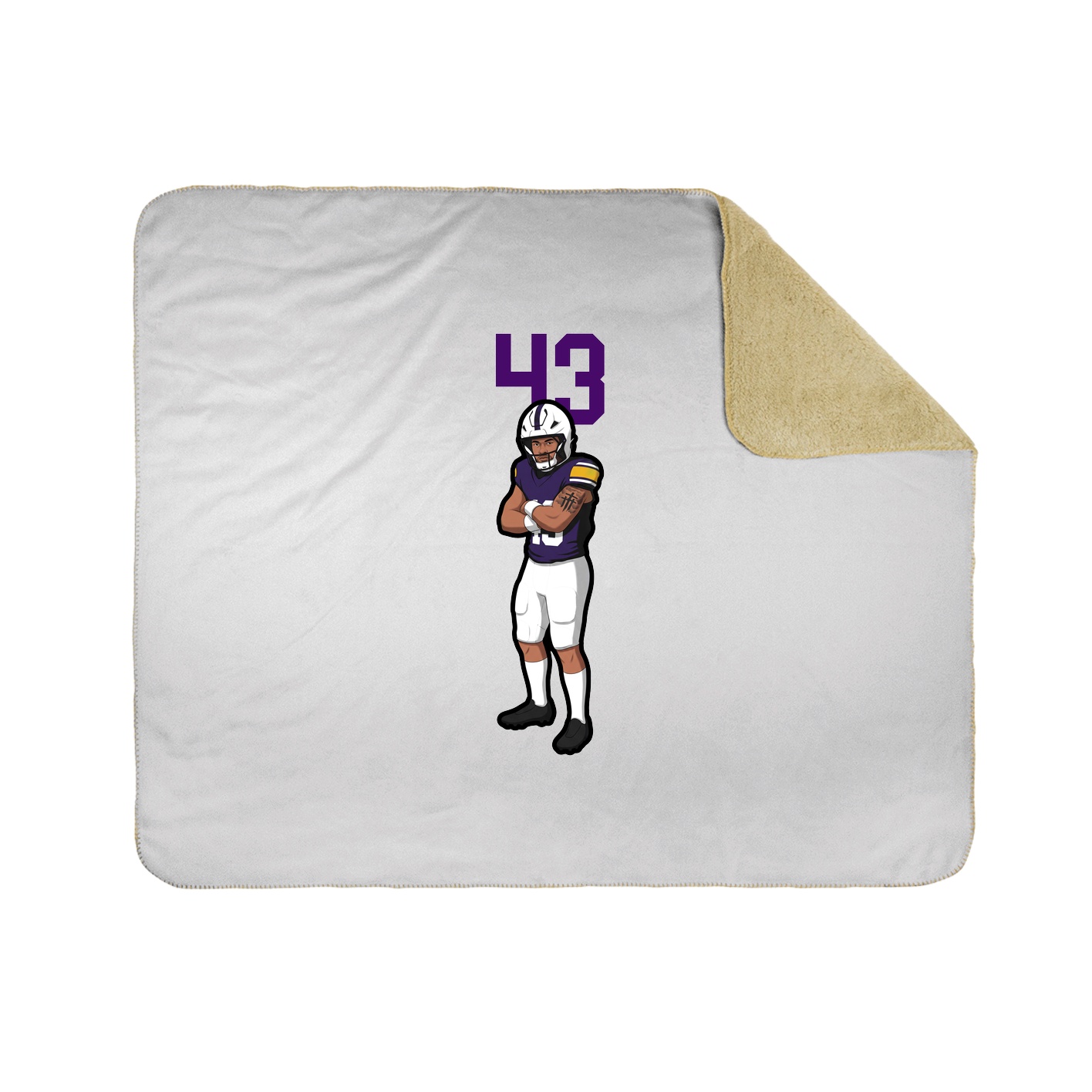 Throw Blanket — Number Top in White