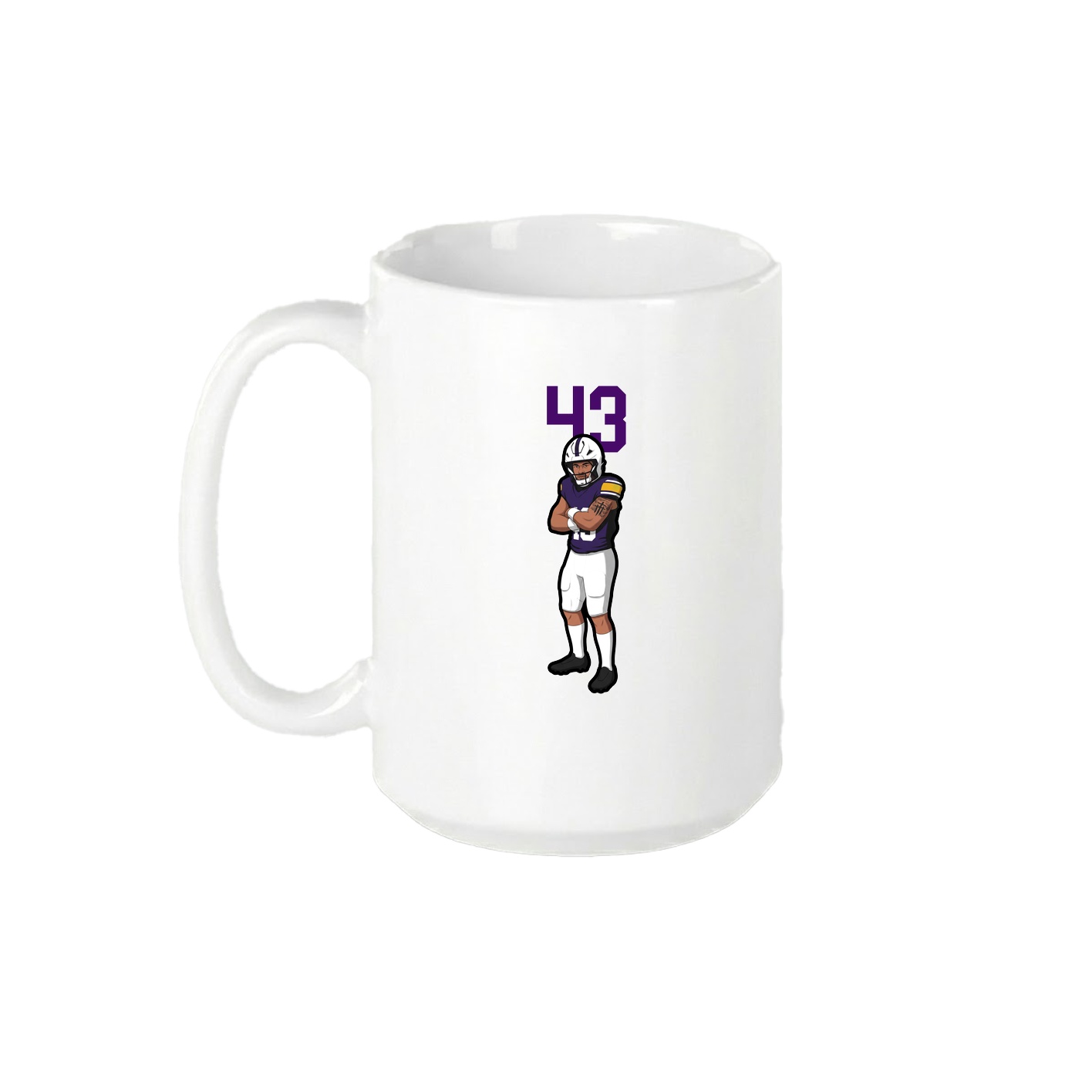 15oz Coffee Mug — Number Top in White