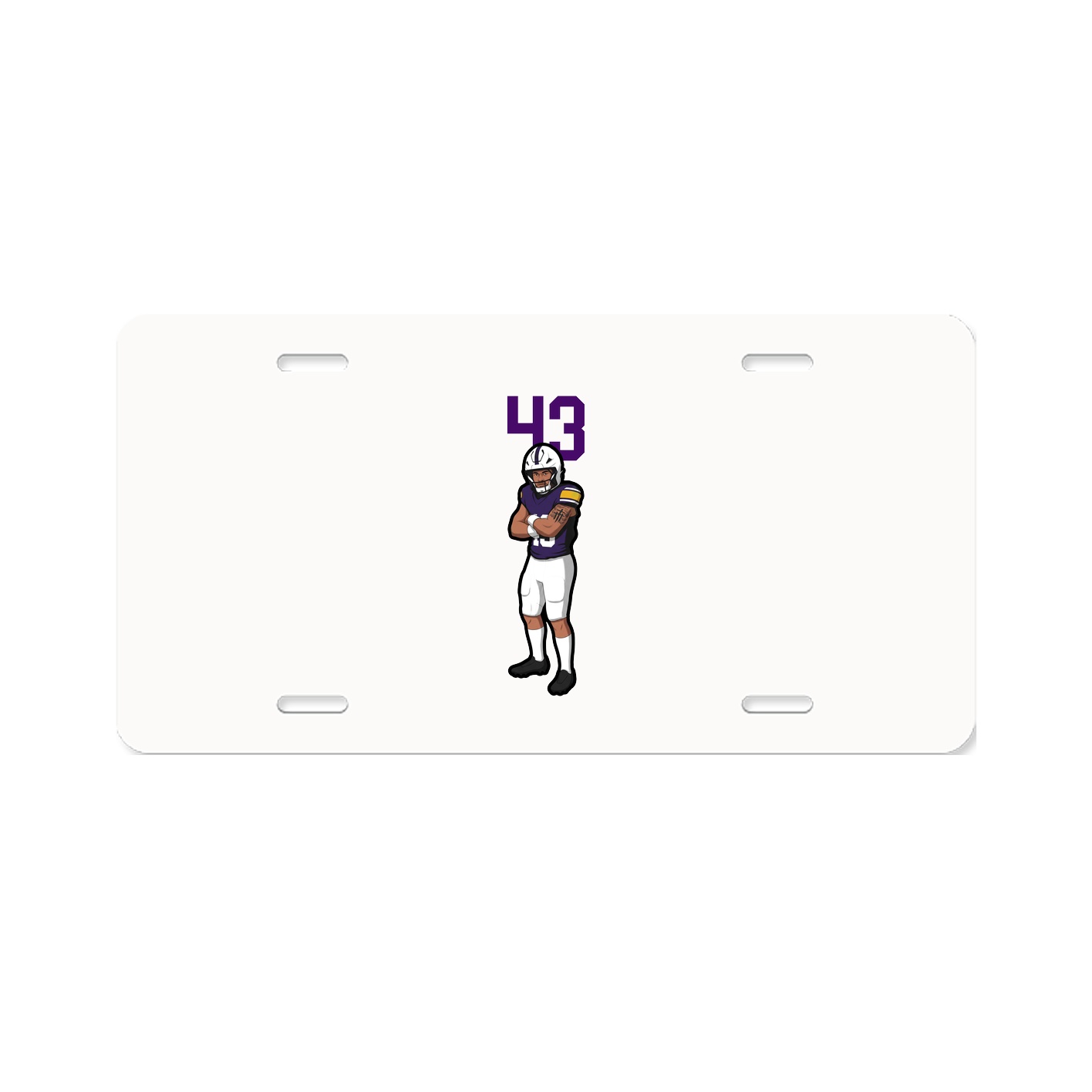 License Plate — Number Top in Classic