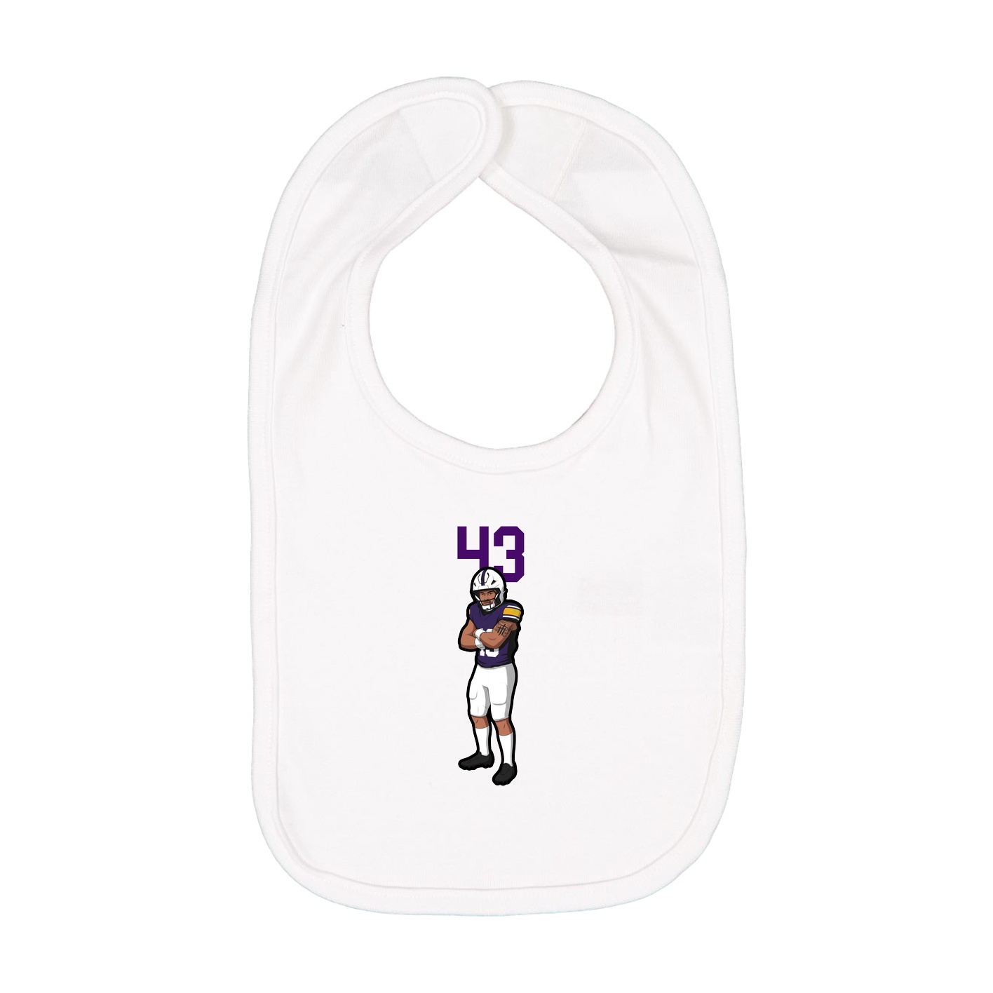 Infant Bib — Number Top in White