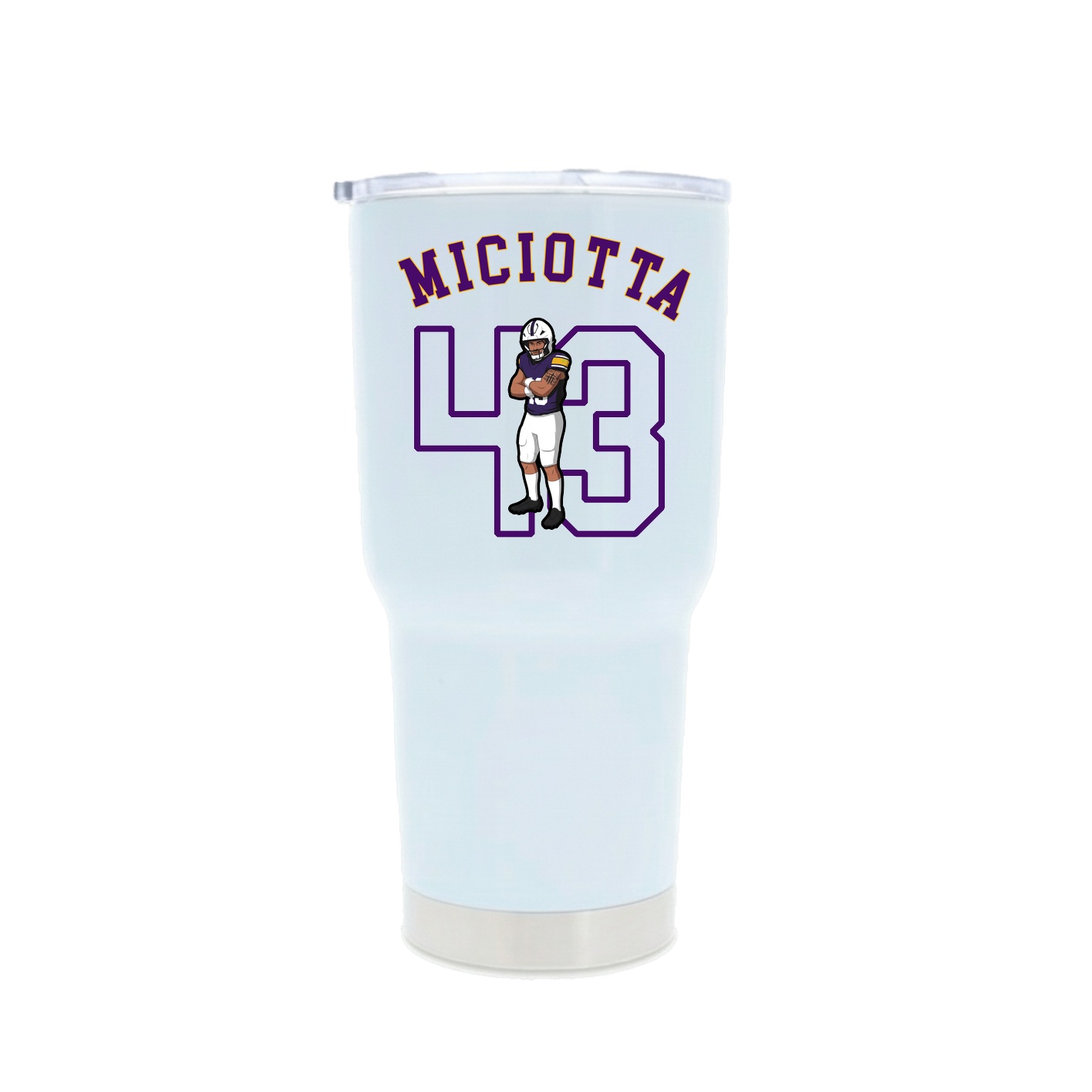 30oz Stainless Steel Tumbler — Shirsey Arch in White