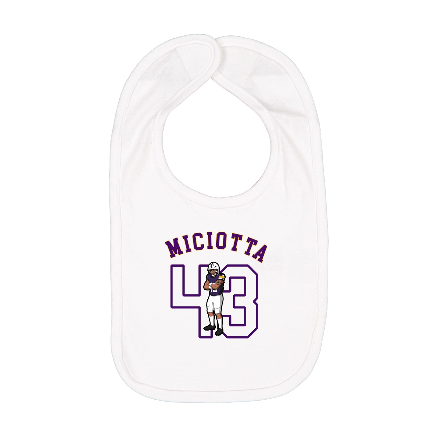 Infant Bib — Shirsey Arch in White