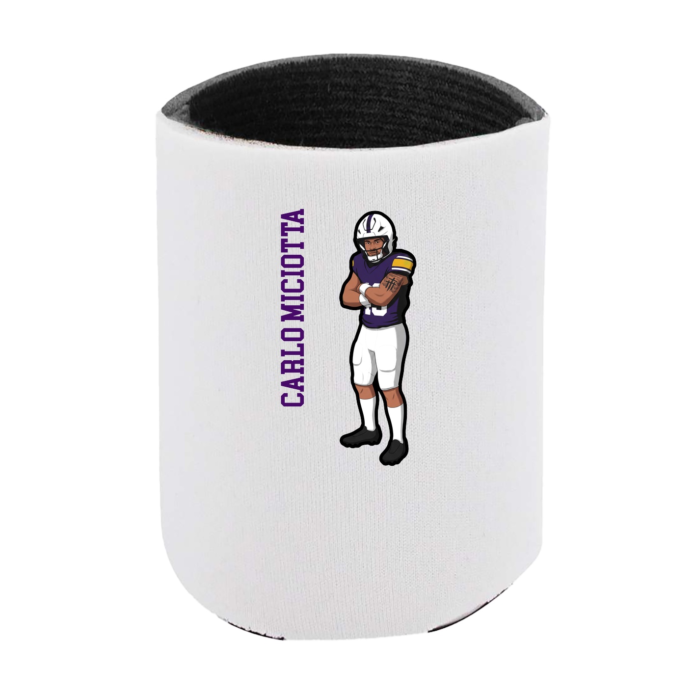 Can Holder — Name Vertical in White