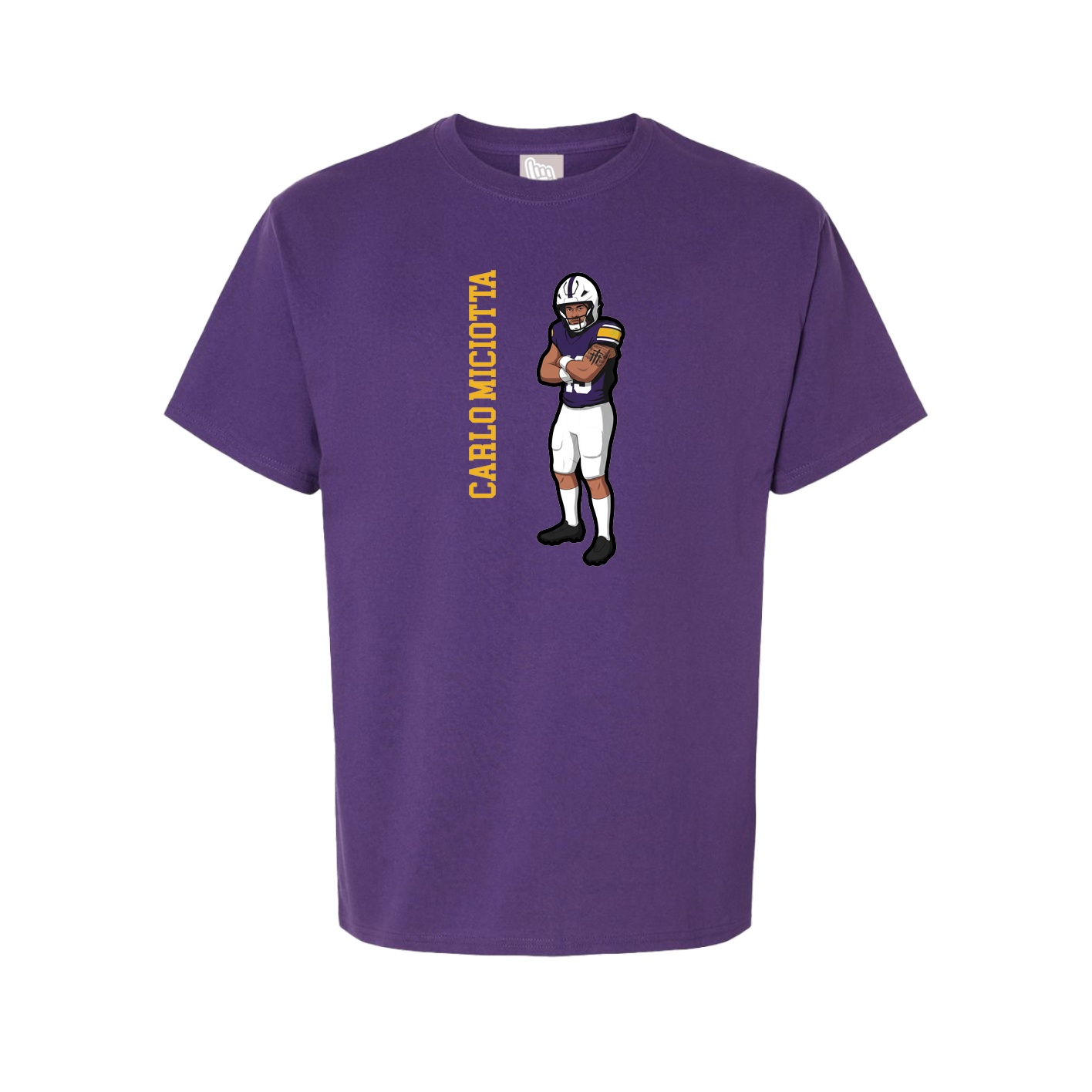 Tee — Name Vertical in Purple