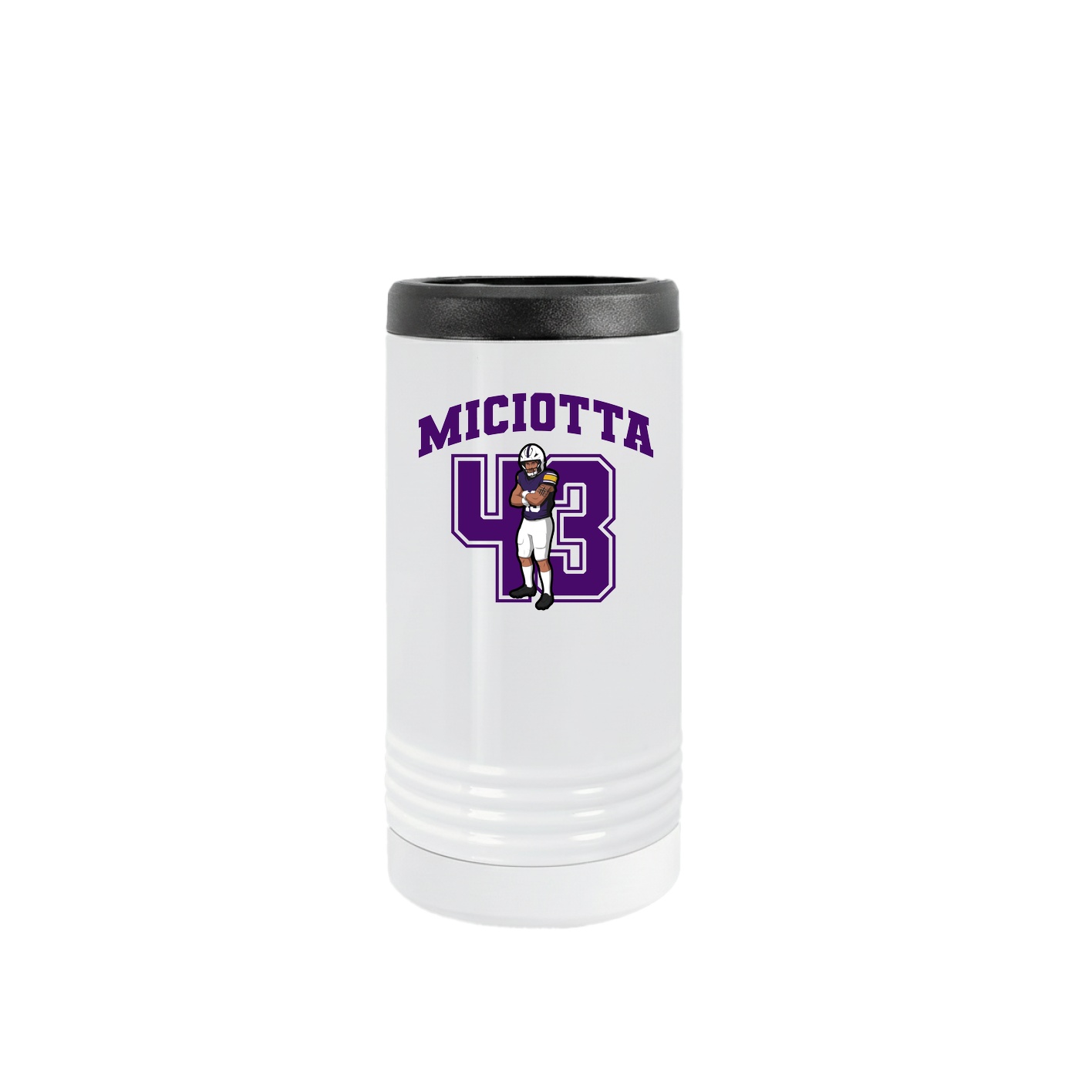 Slim Beverage Holder — Number in White