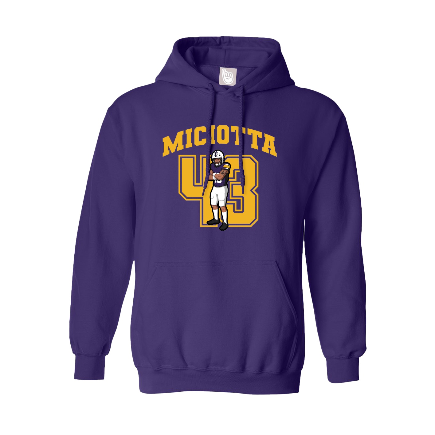 Hoodie — Number in Purple