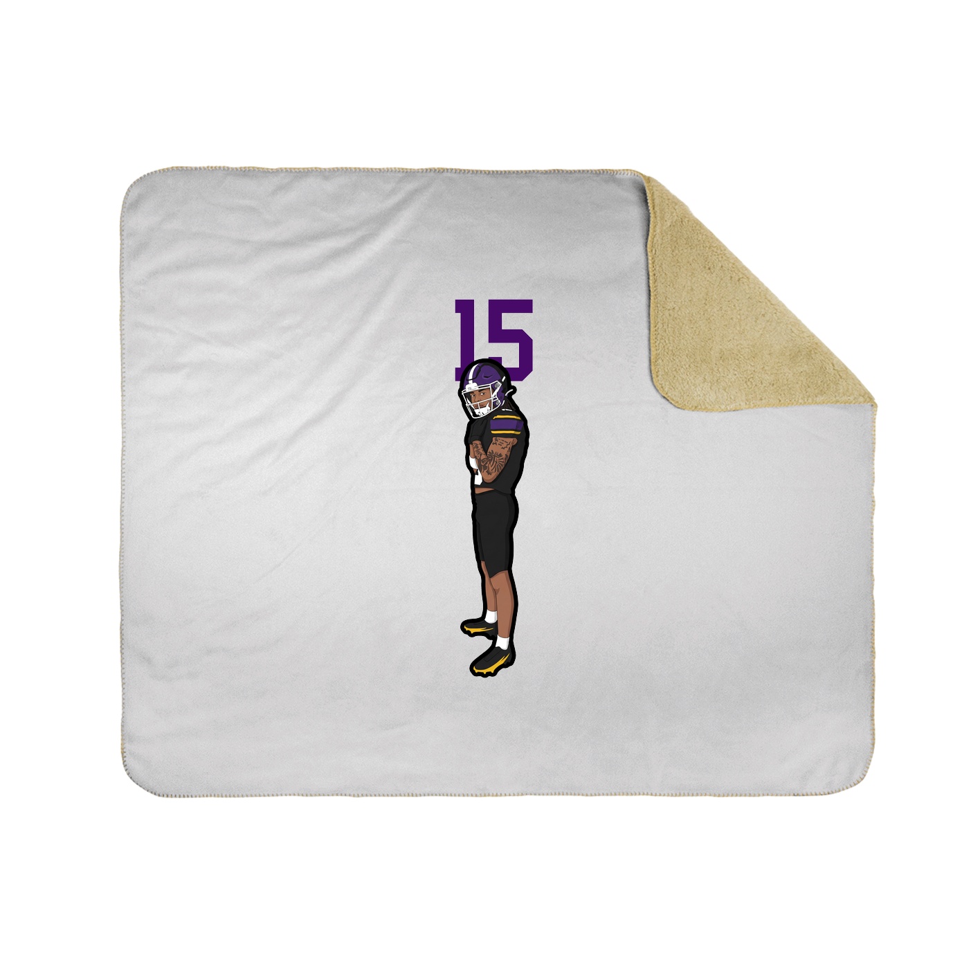 Throw Blanket — Number Top in White