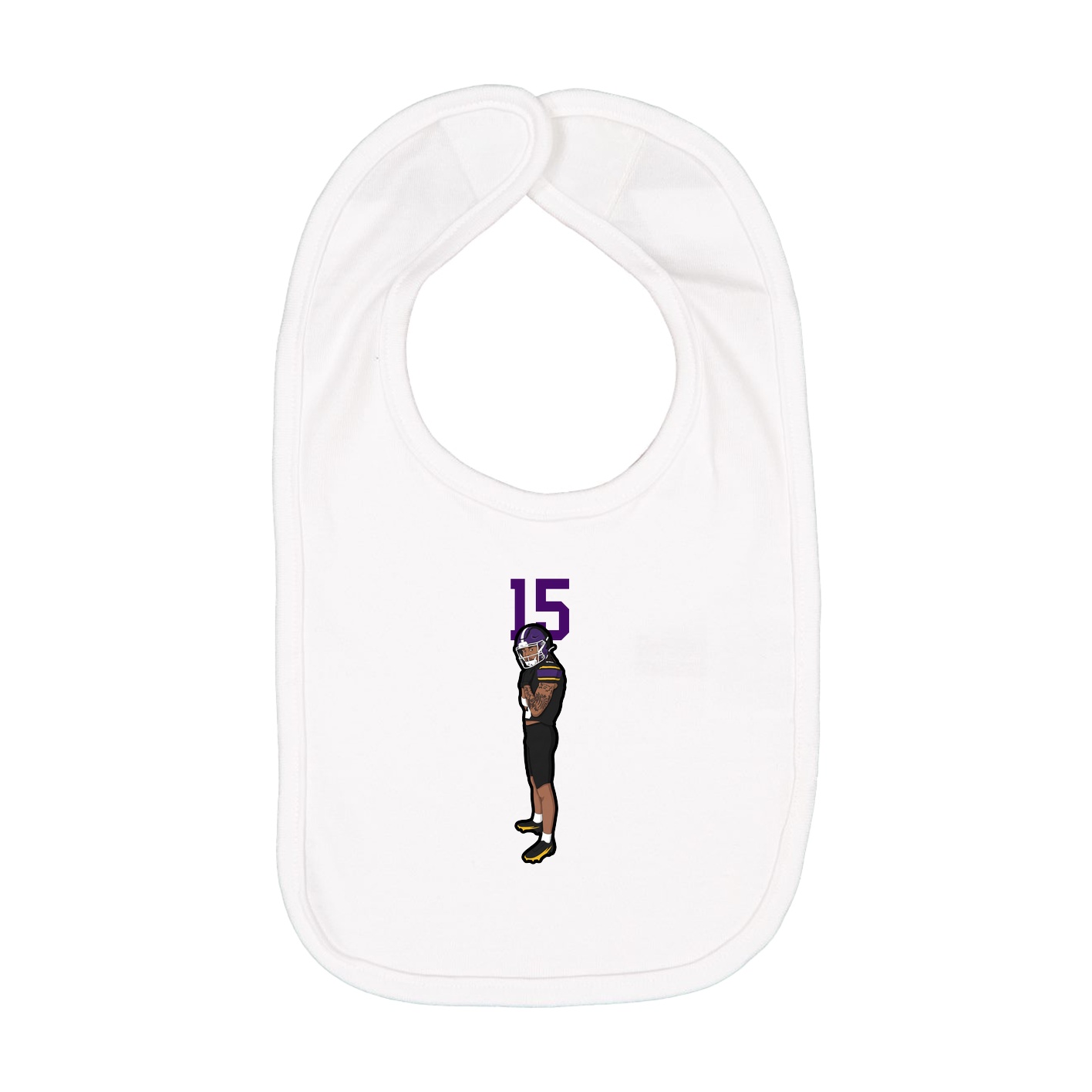 Infant Bib — Number Top in White