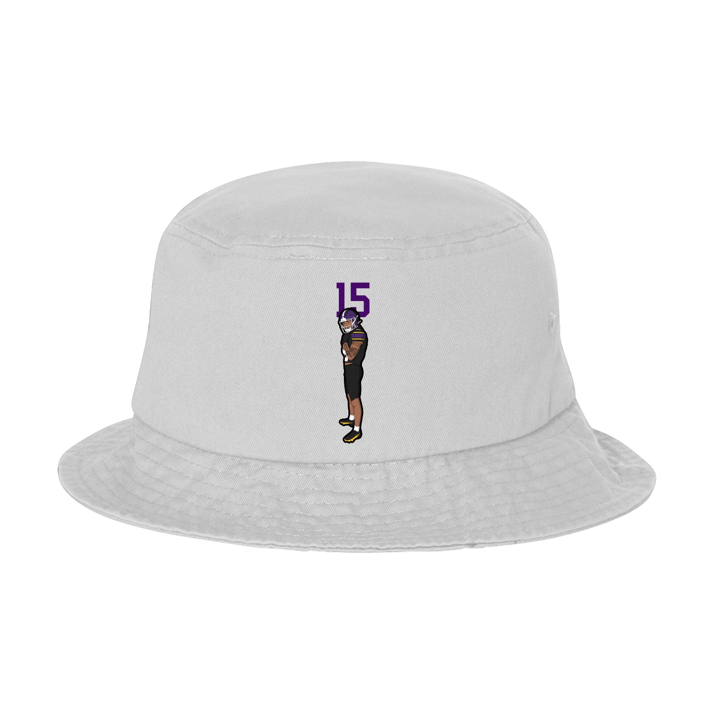Bucket Cap — Number Top in White