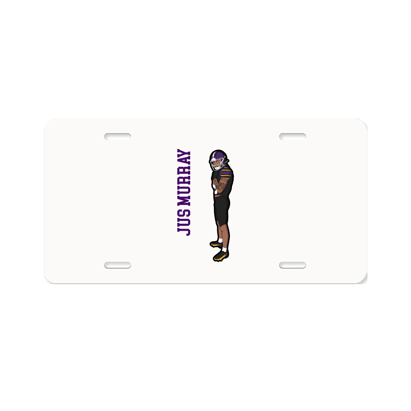 License Plate — Name Vertical in Classic
