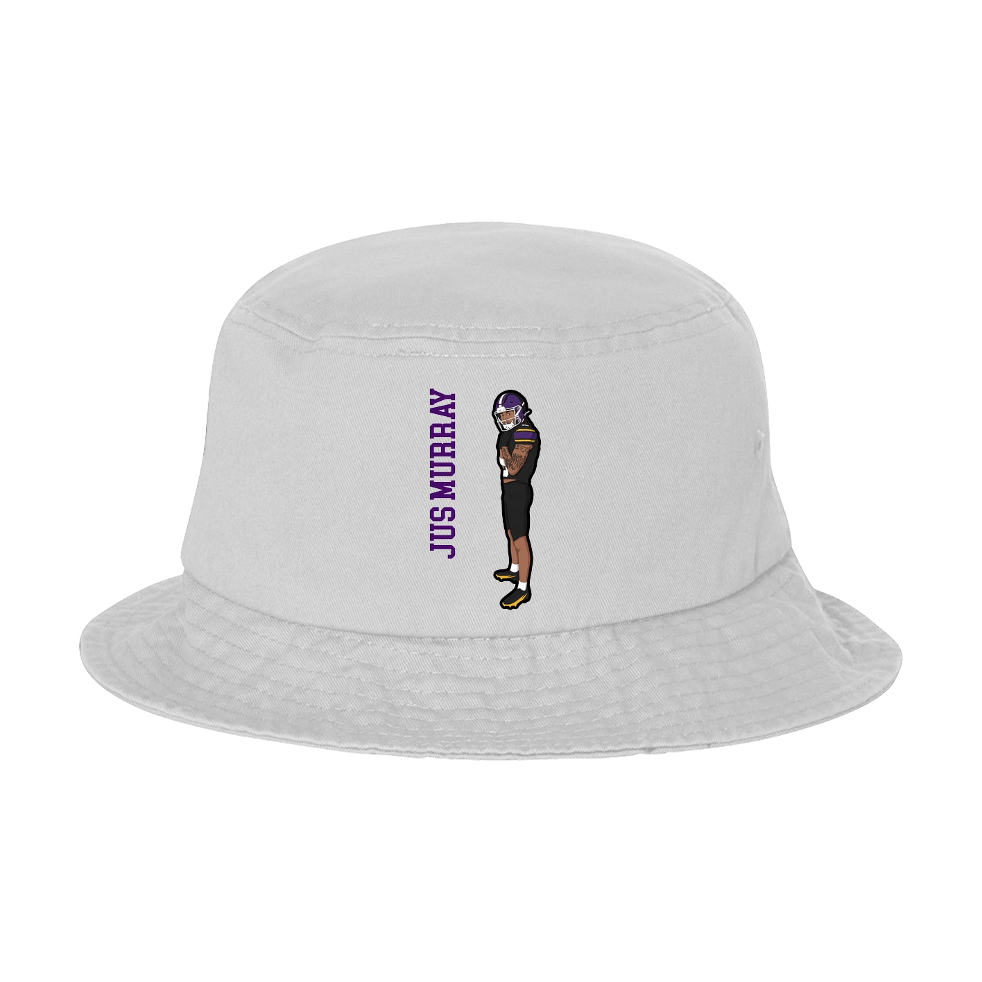 Bucket Cap — Name Vertical in White