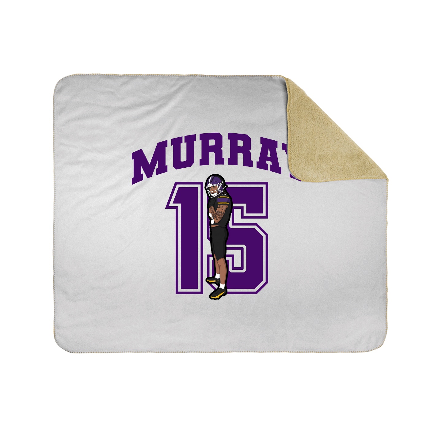 Throw Blanket — Number in White
