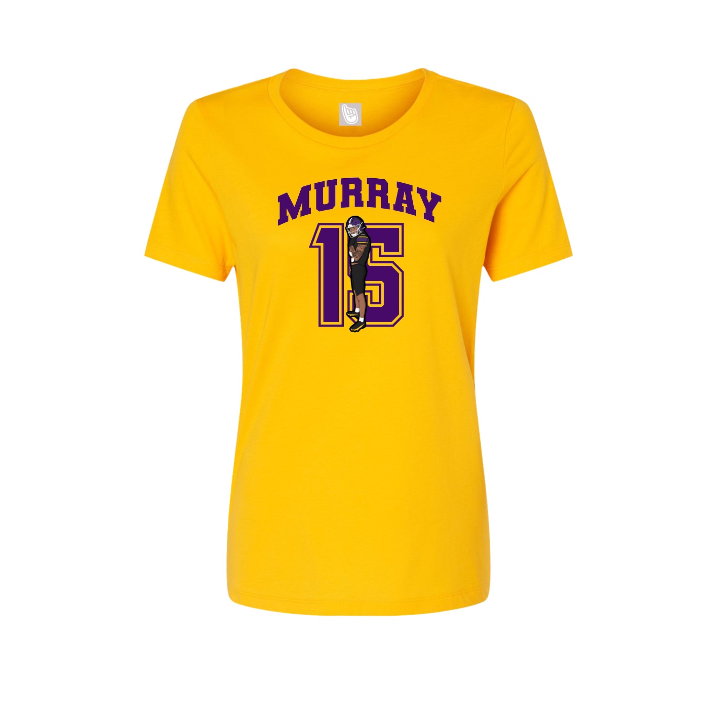 Fitted Women's Tee — Number in Gold