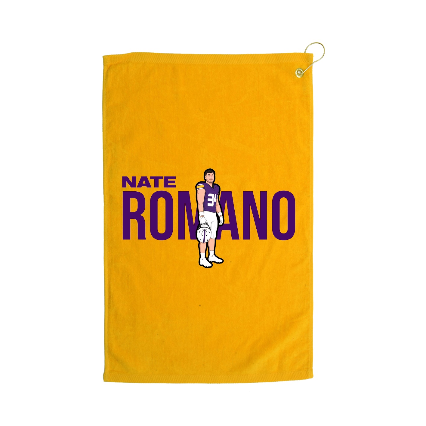 Golf Towel — Player Name in Gold