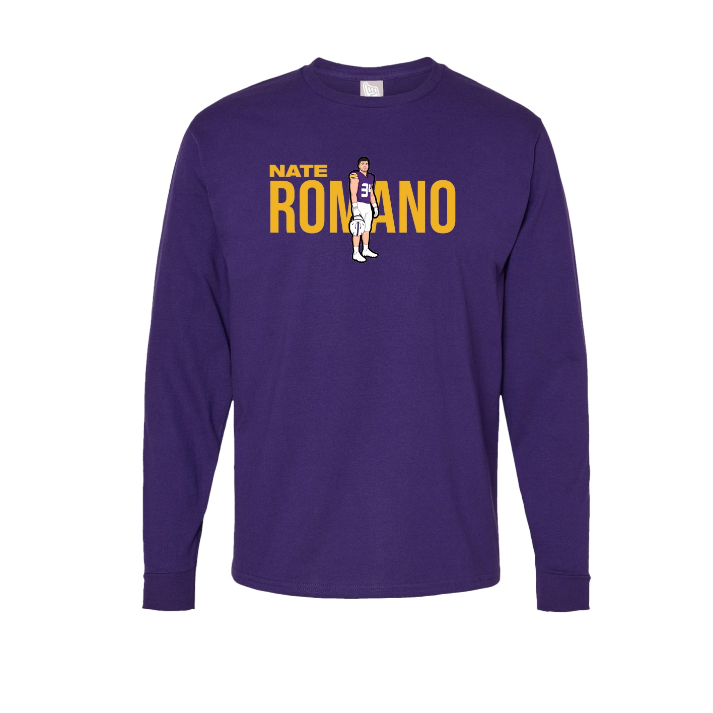 Long Sleeve Tee — Player Name in Purple