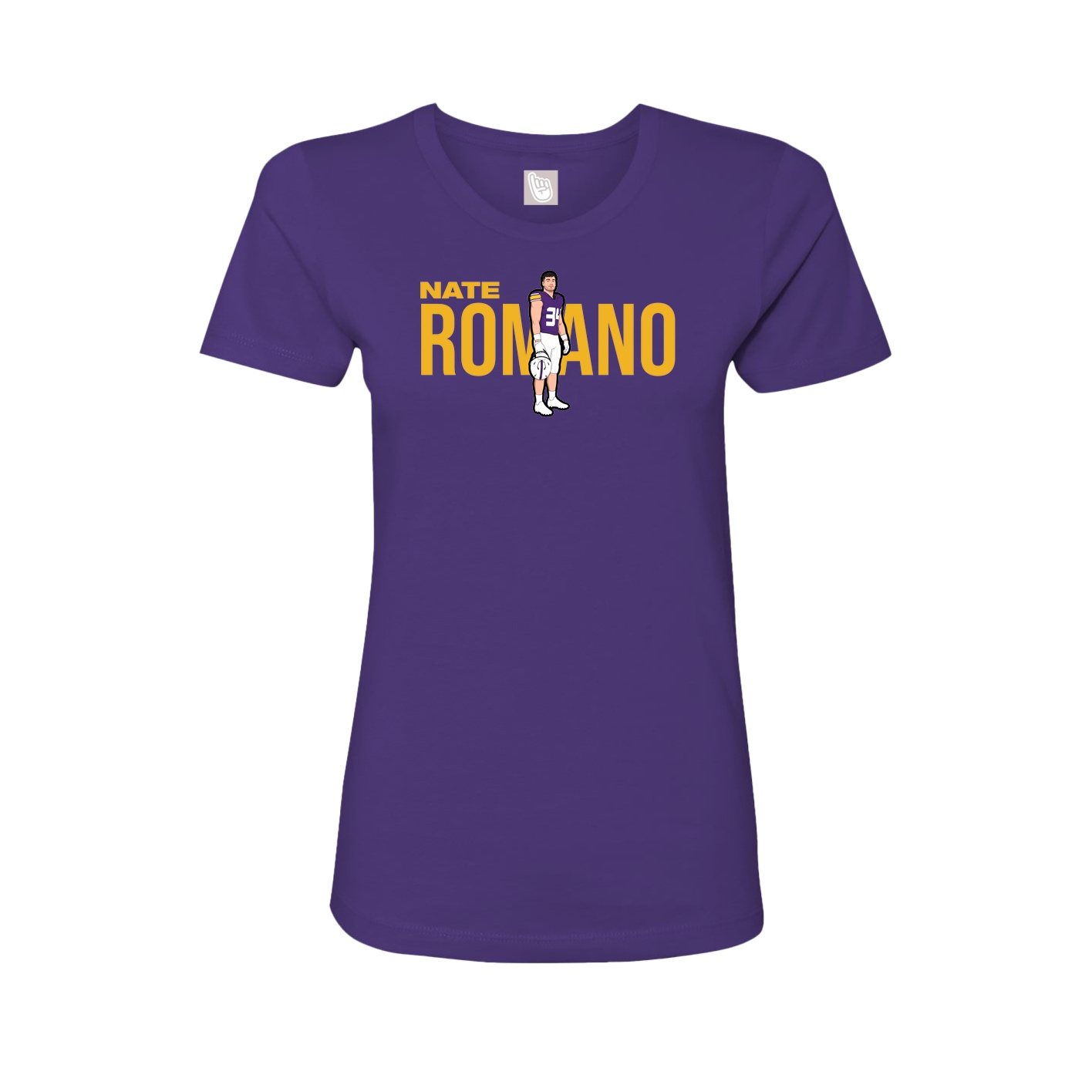 Fitted Women's Tee — Player Name in Purple
