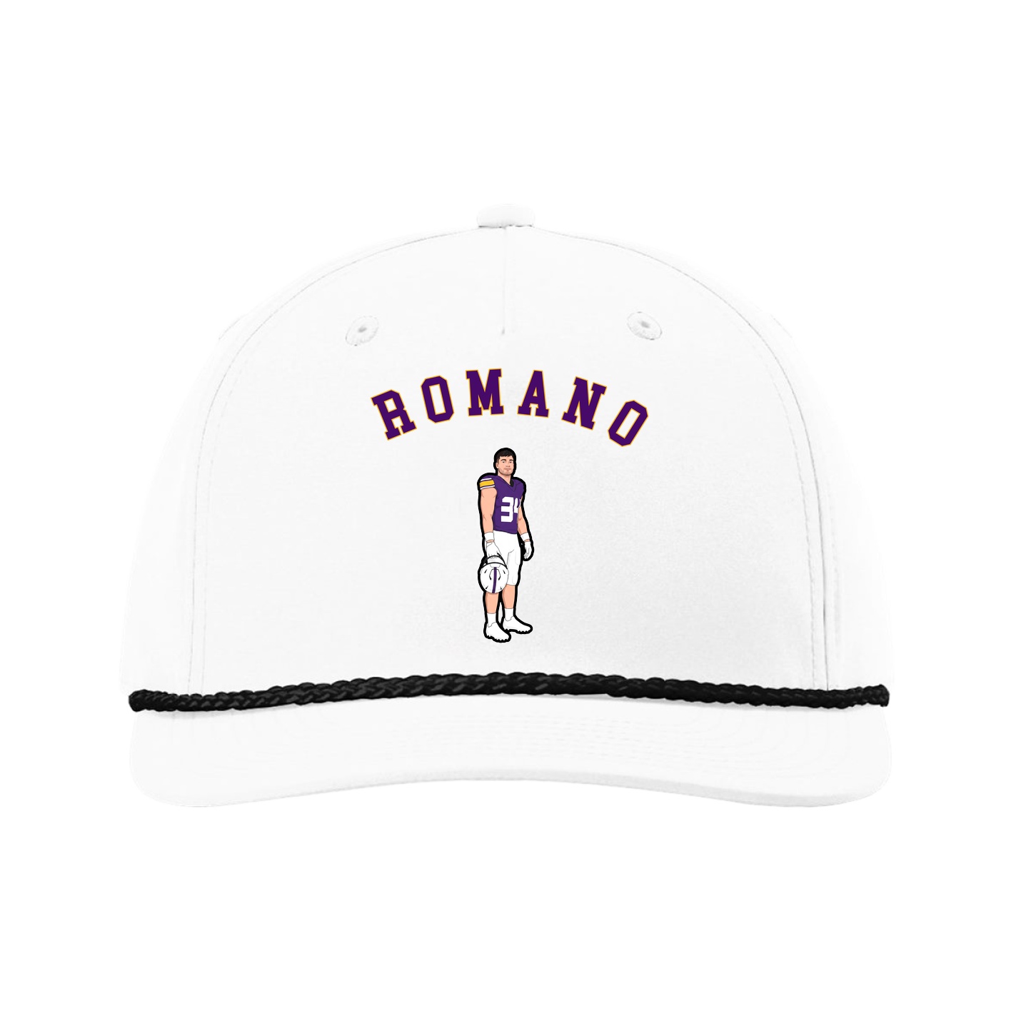 Five-Panel Classic Rope Cap — Shirsey Arch in White