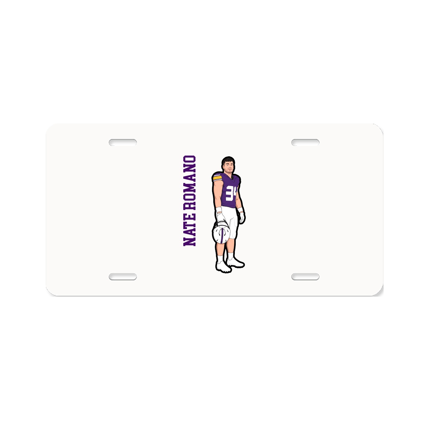 License Plate — Name Vertical in Classic