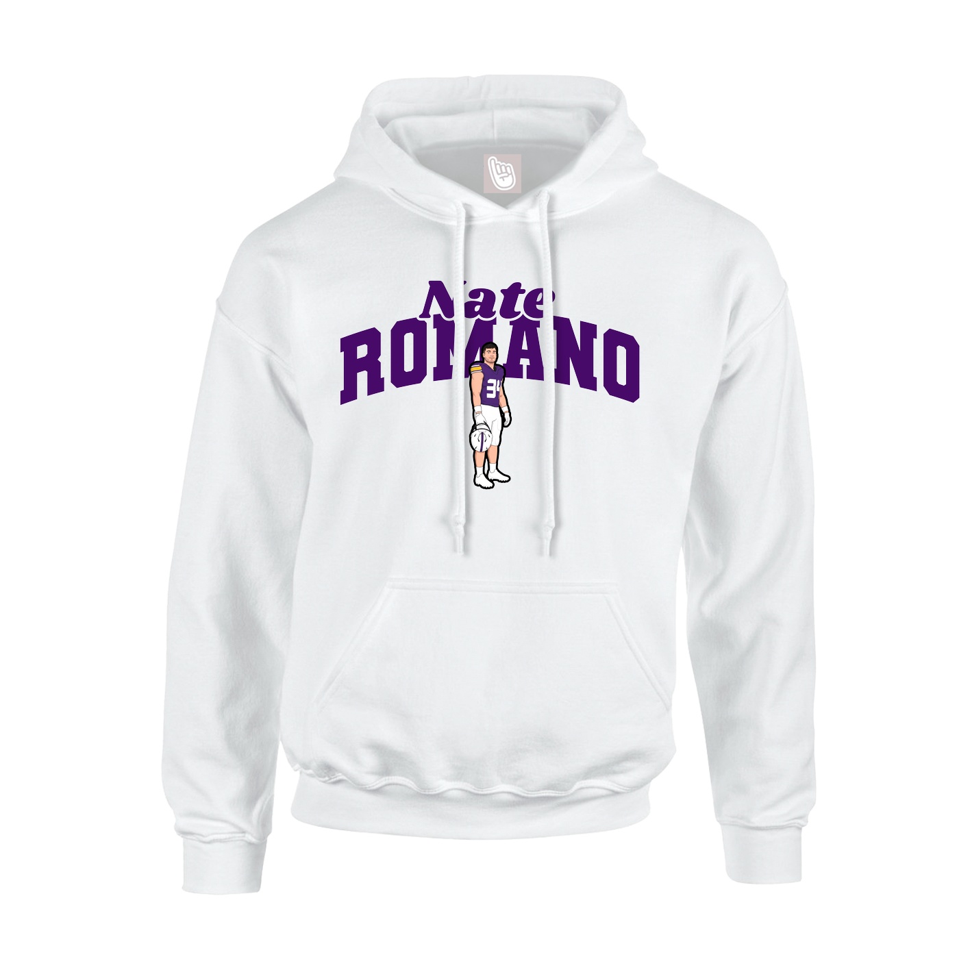 Youth Hoodie — Signature Arch in White