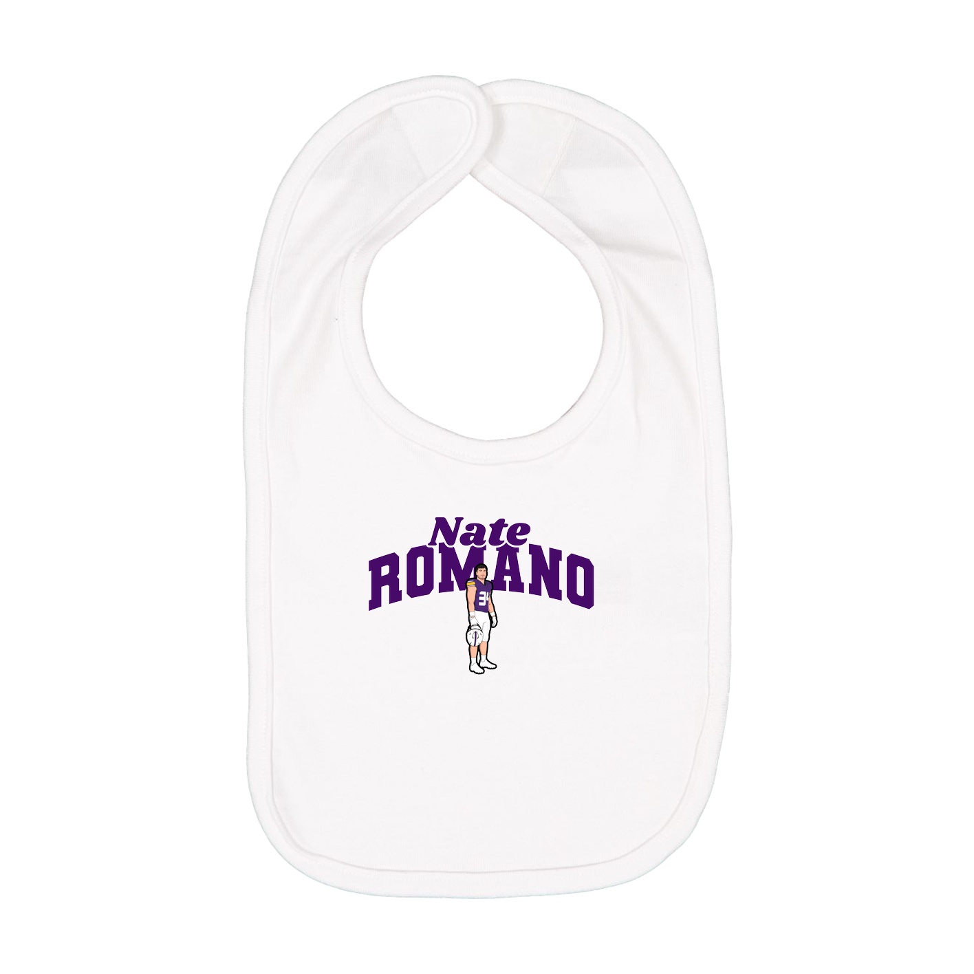 Infant Bib — Signature Arch in White