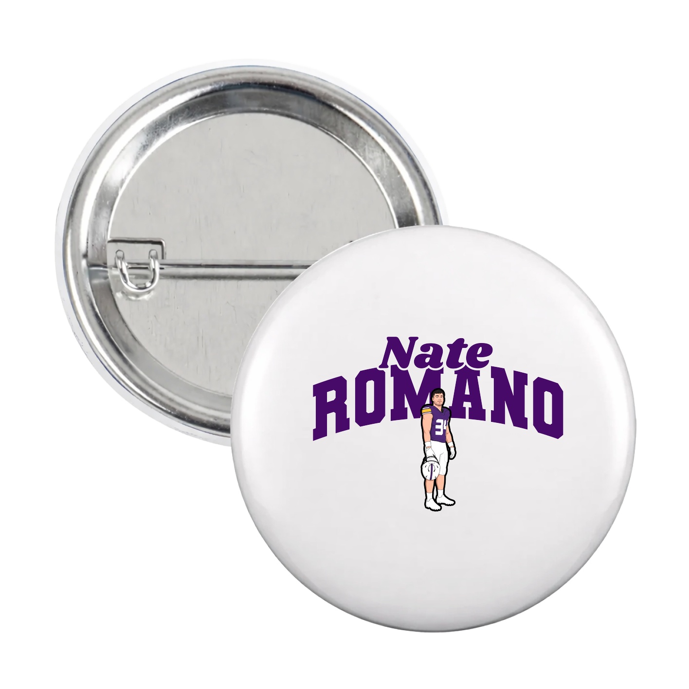 Game Day Button — Signature Arch in White