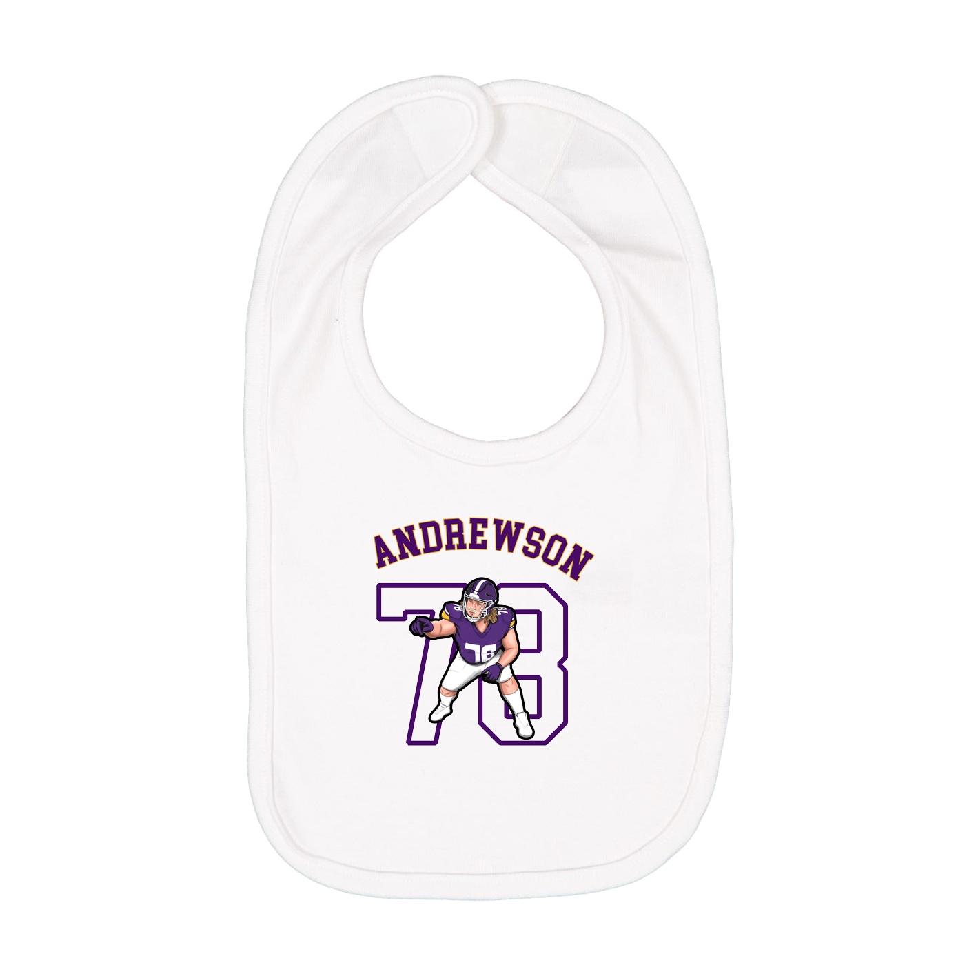 Infant Bib — Shirsey Arch in White