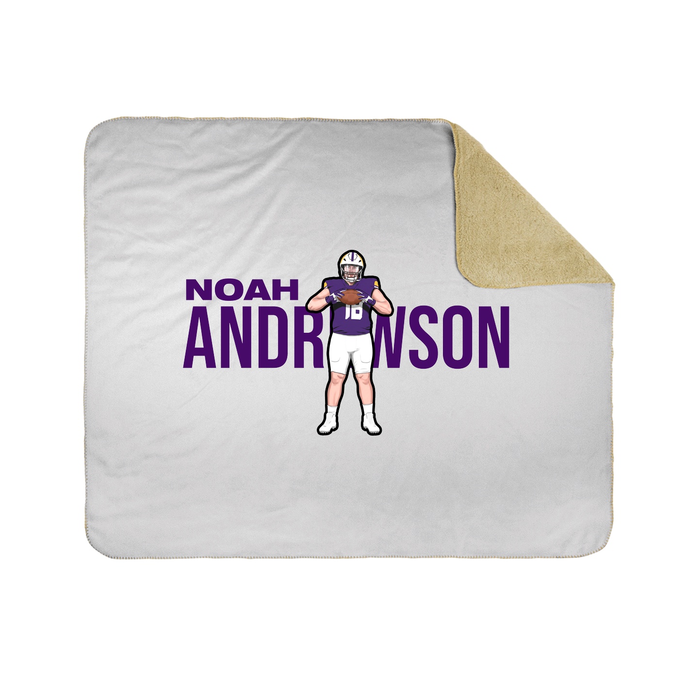 Throw Blanket — Player Name in White