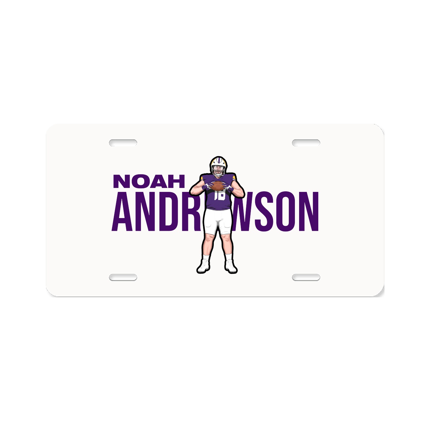 License Plate — Player Name in Classic
