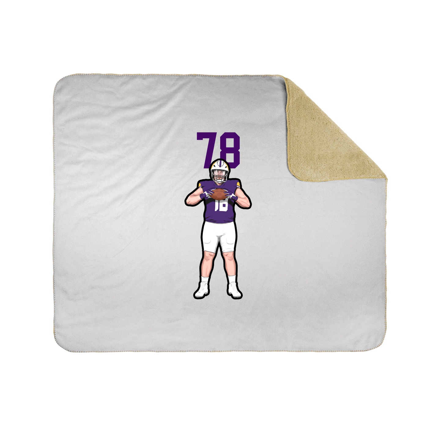 Throw Blanket — Number Top in White