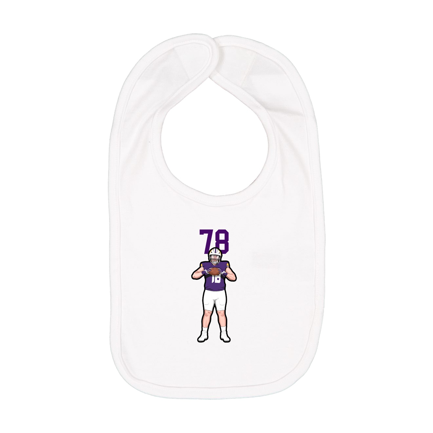 Infant Bib — Number Top in White