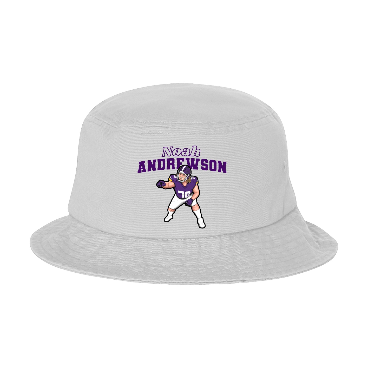 Bucket Cap — Name Arch in White