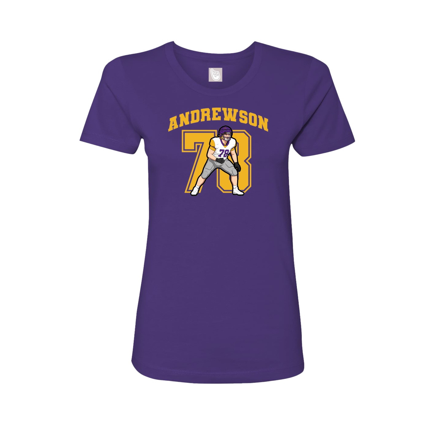 Fitted Women's Tee — Number in Purple