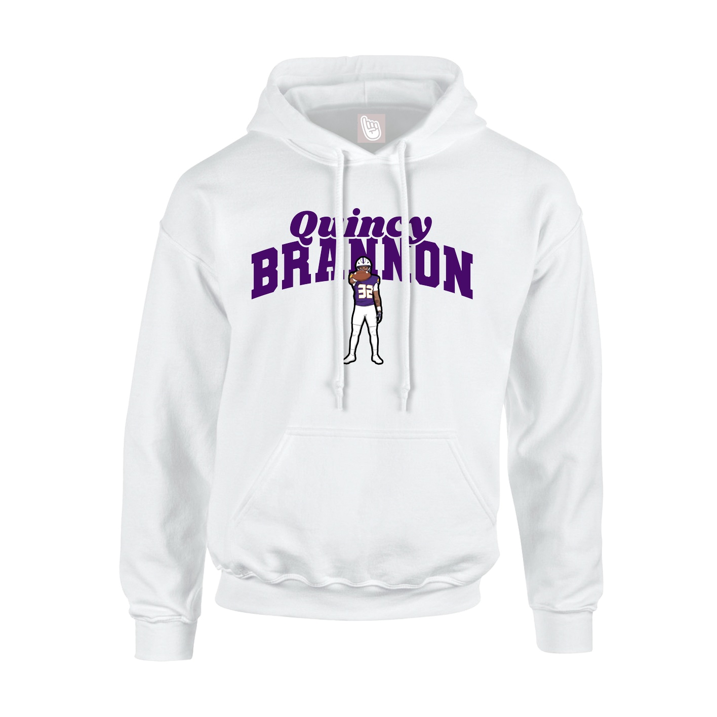 Hoodie — Signature Arch in White
