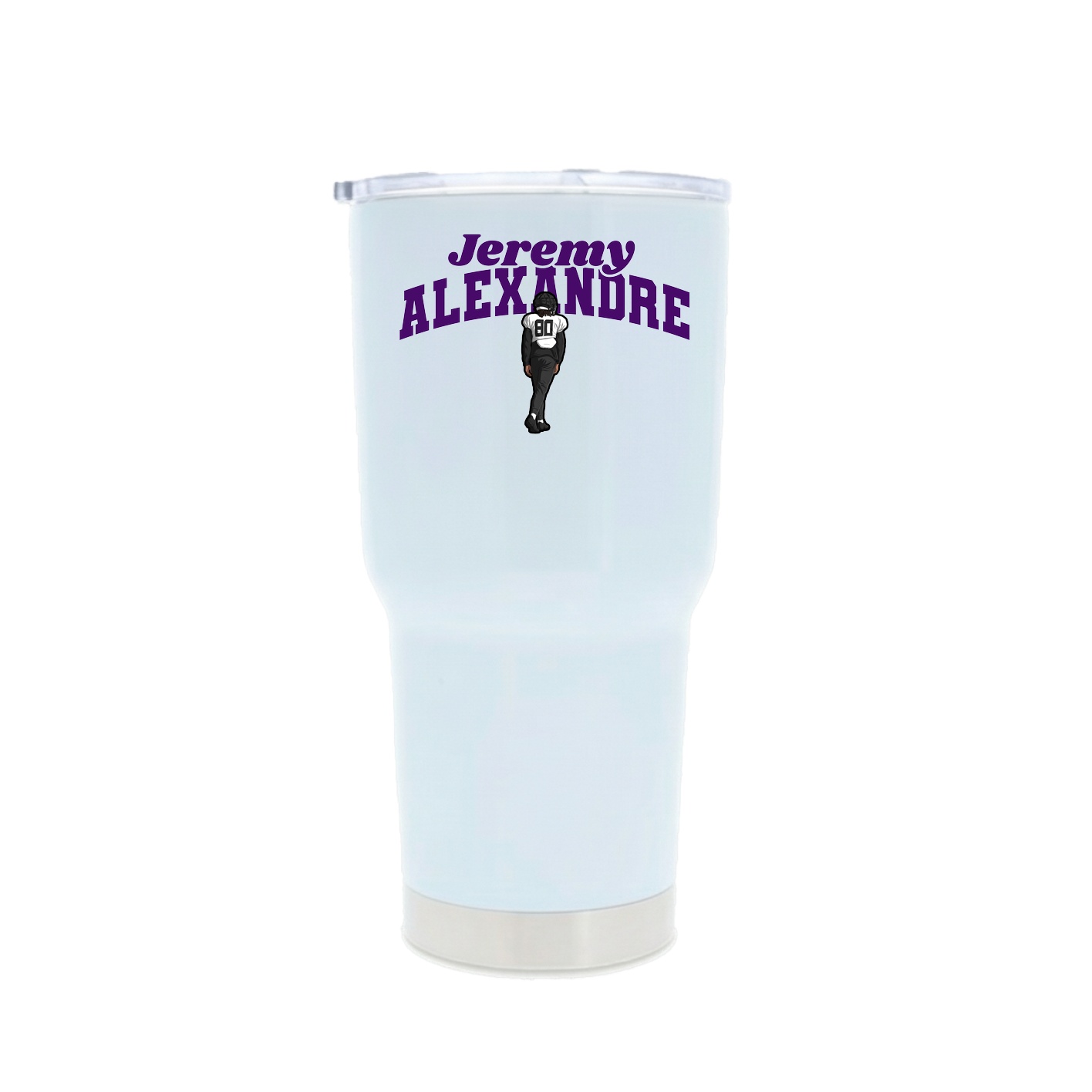 30oz Stainless Steel Tumbler — Signature Arch in White